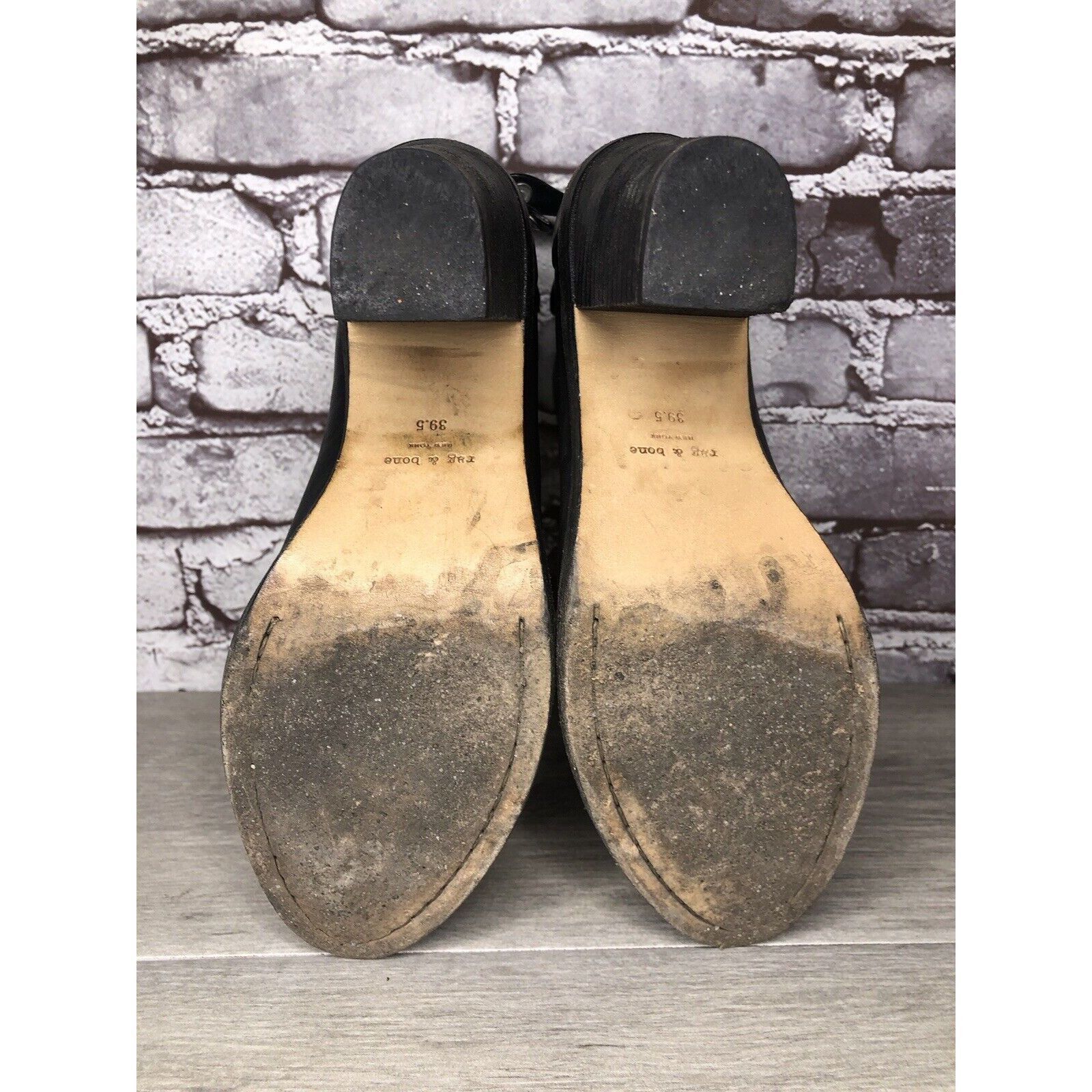 Rag & Bone Rag & Bone Black Leather Ankle Back Zip Heel Booties Women S Size US 9 / IT 39 - 12 Thumbnail
