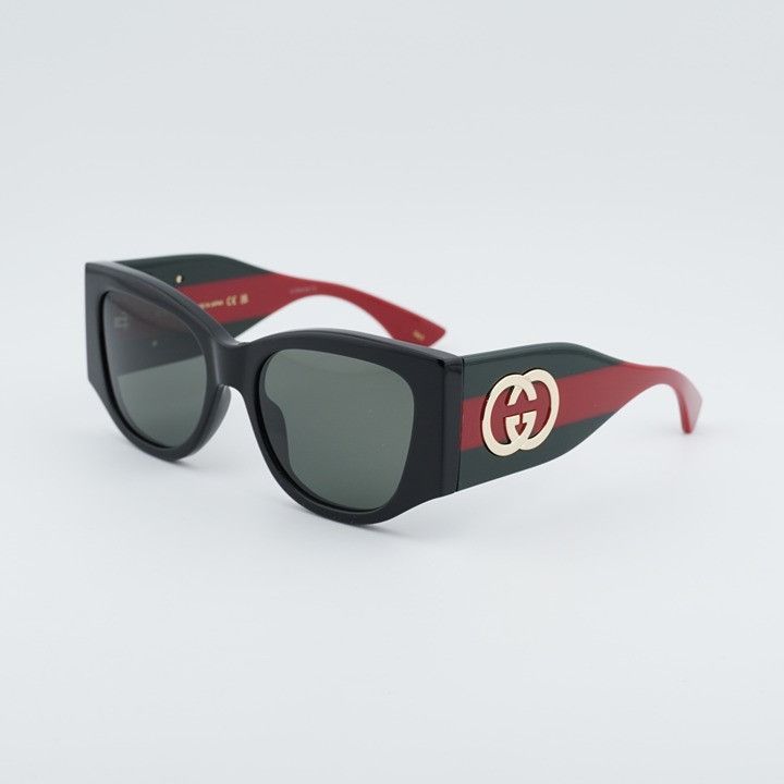 Gucci Gucci GG2115S 001 Sunglasses Black Cat Eye Frame, Grey Size ONE SIZE - 1 Thumbnail