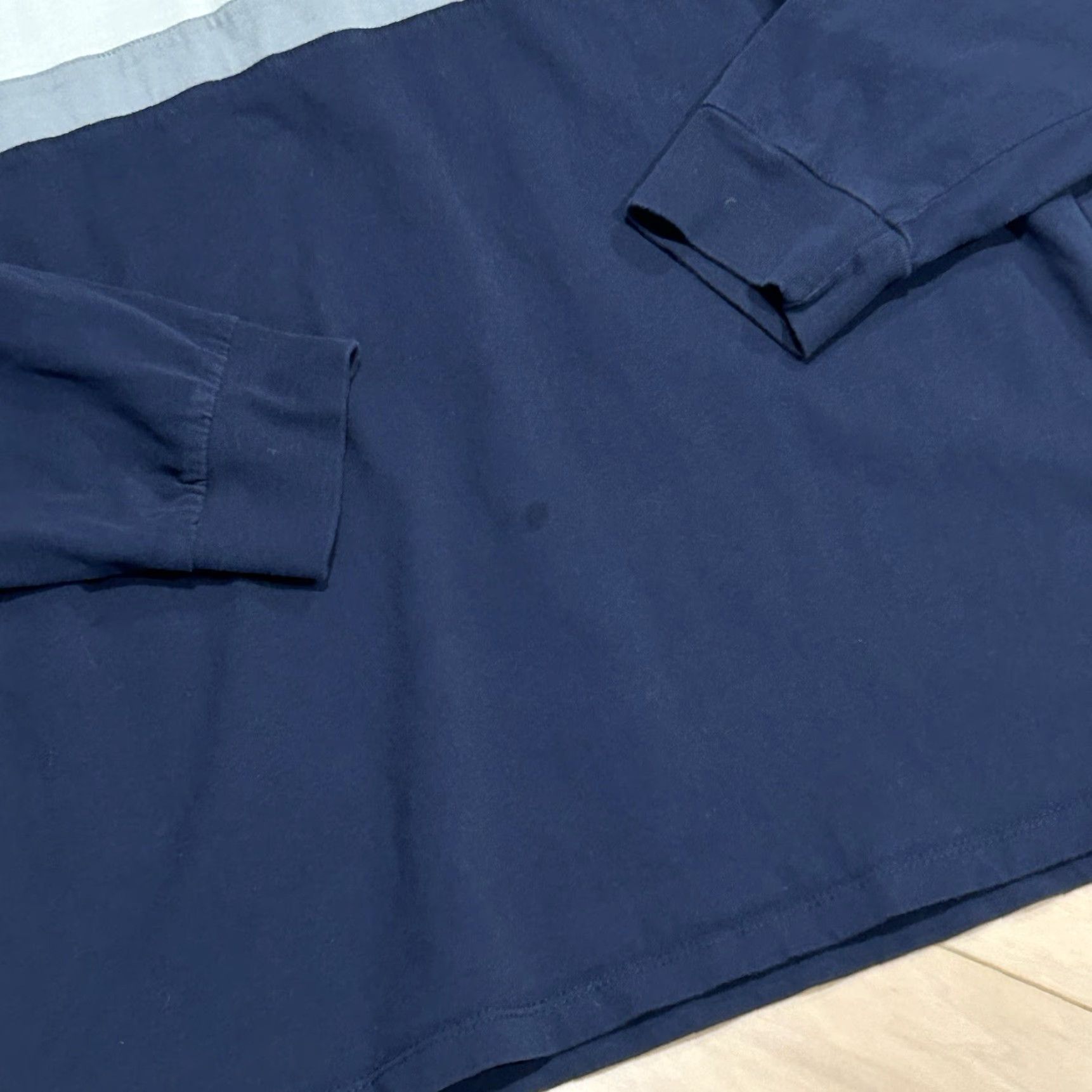 Marine Layer VINTAGE Marine Layer Navy Rugby Polo Shirt Long Sleeve Stain Men’s M/L Navy, Blue Knit Cotton Polo Shirt Rugby Shirt Mens M/L Size US M / EU 48-50 / 2 - 2 Thumbnail