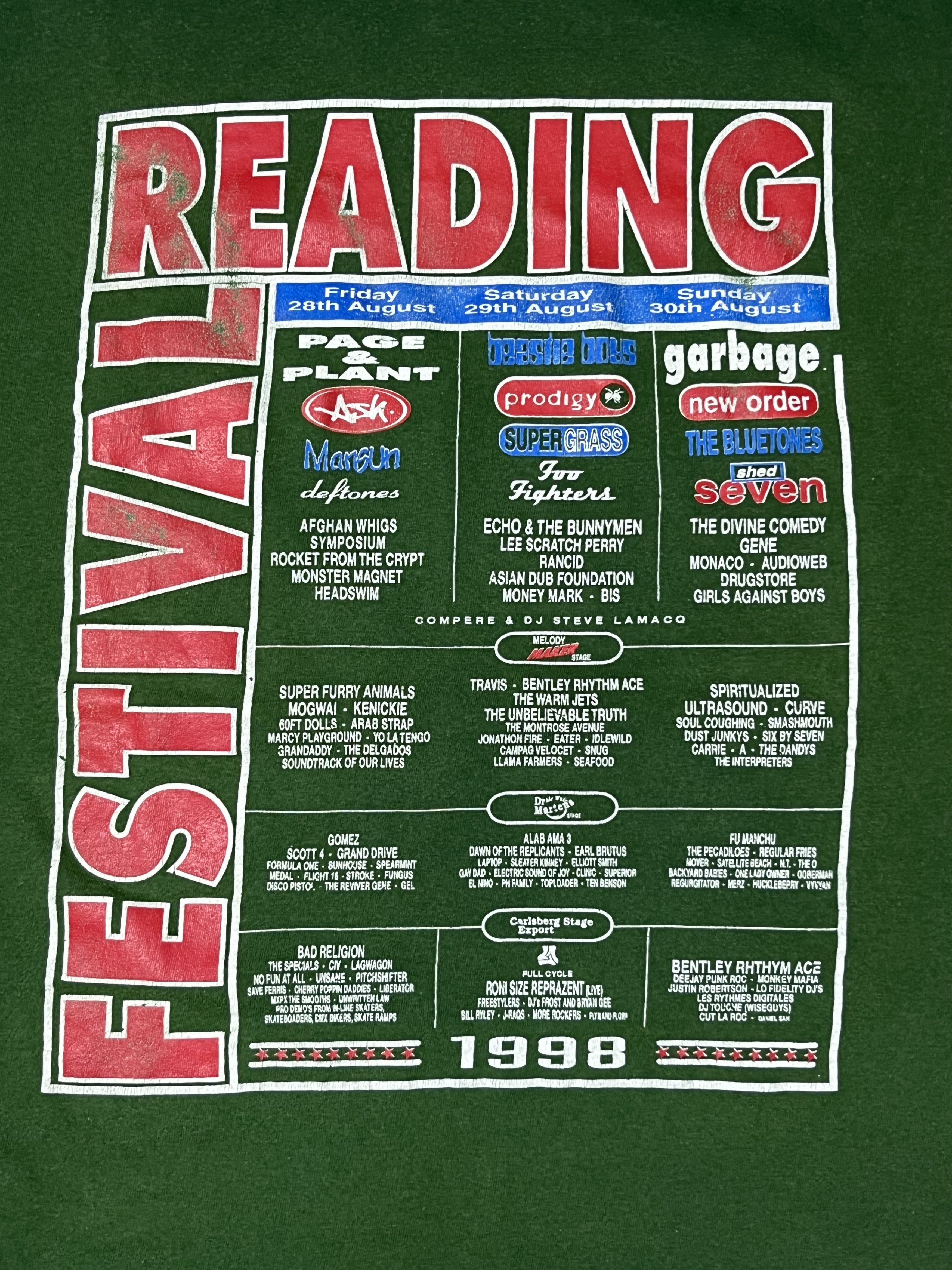 Vintage Vintage Reading Festival 1998 Size US XL / EU 56 / 4 - 3 Thumbnail