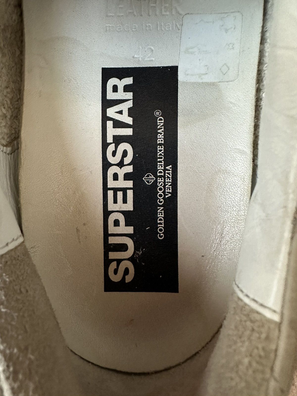Golden Goose Golden Goose Superstar White Leather Nubuck Low Top Sneaks Size US 9 / EU 42 - 21 Thumbnail