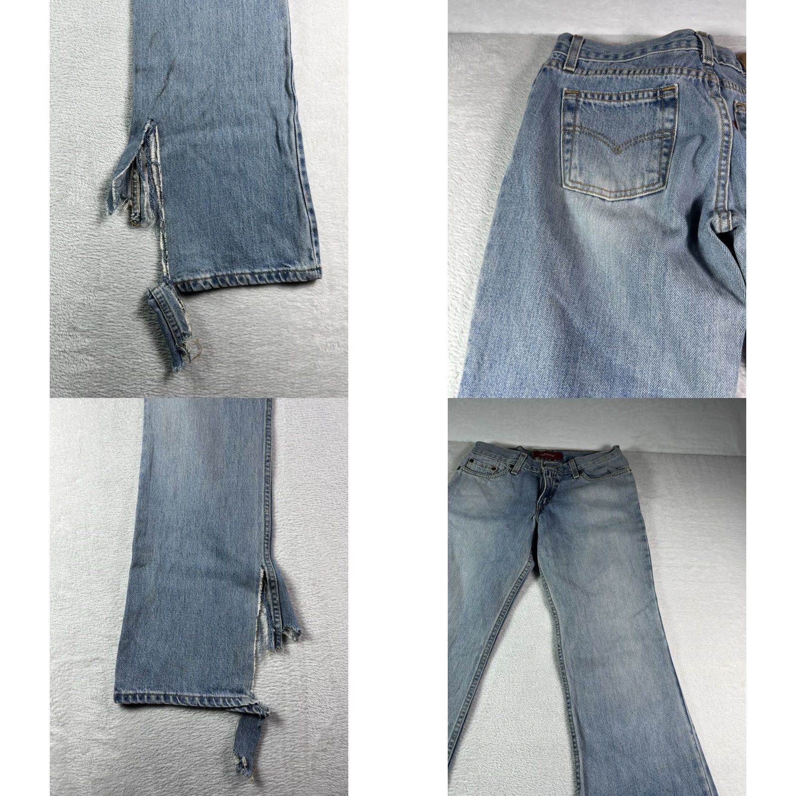 Levi's Levi's 518 Jeans Women Bootcut Denim Size 5 JR M Distressed Torn 90s USA Vintage Blue Denim Jeans Huntington? Size 27" / US 4 / IT 40 - 9 Thumbnail
