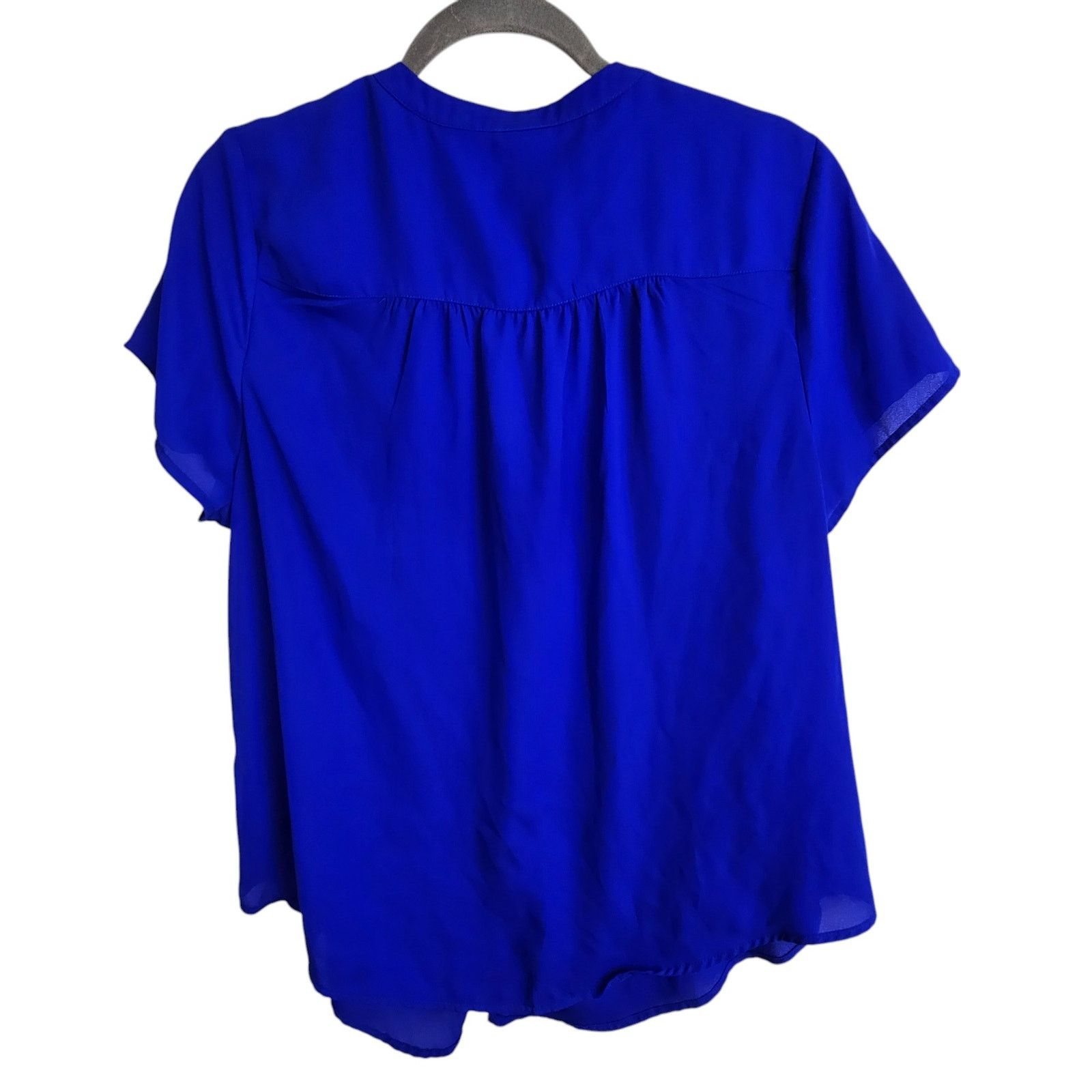 Corridor Torrid Womens Button Front Blouse Size 0X Cobalt Career Corp Size XL / US 12-14 / IT 48-50 - 8 Thumbnail