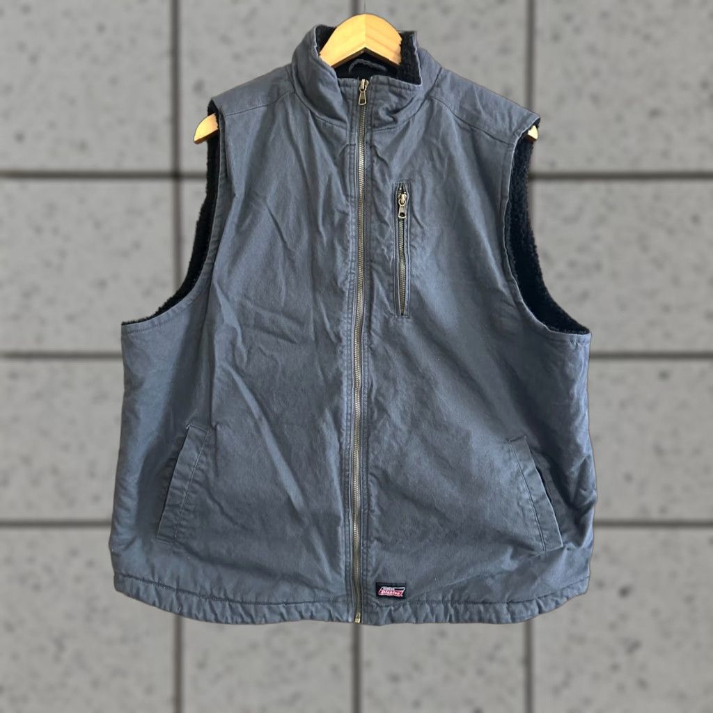 Dickies Genuine Dickies mens Sherpa Vest Jacket Full Zip Up 100% Cotton Pockets Gray 2XL Shirt Mens Vest 2XL Gray Dickies Sherpa Jacket Vest 2XL Size US XXL / EU 58 / 5 - 1 Thumbnail