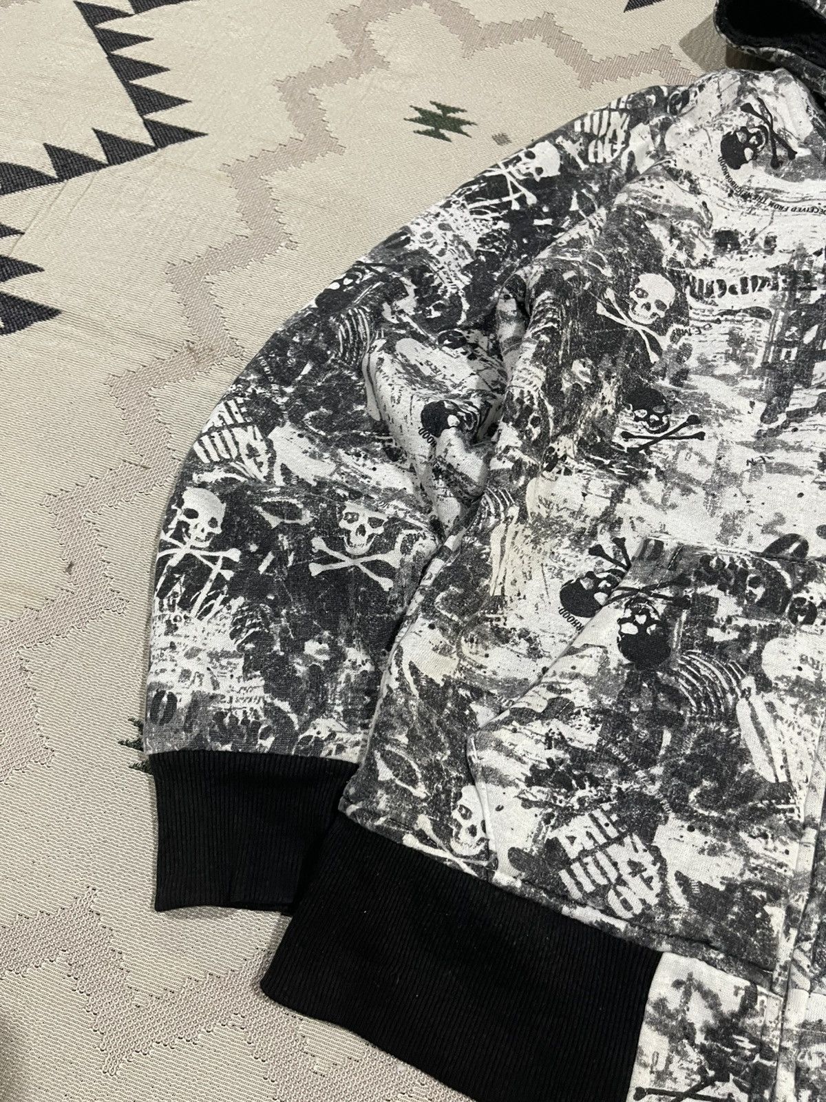 If Six Was Nine 2000s GOTHIC GRUNGE STYLE FULL PRINT HOODIE FLEECE LINEN Size US M / EU 48-50 / 2 - 8 Thumbnail