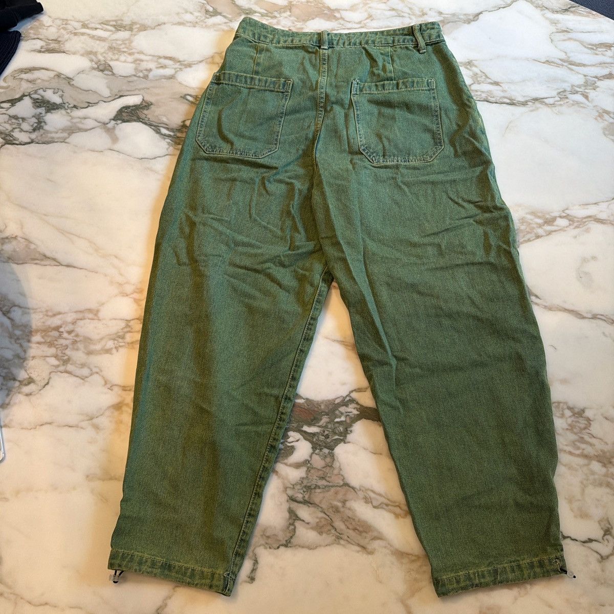 Pacsun Green high-waisted straight-leg denim jeans Size US 28 / EU 44 - 3 Thumbnail