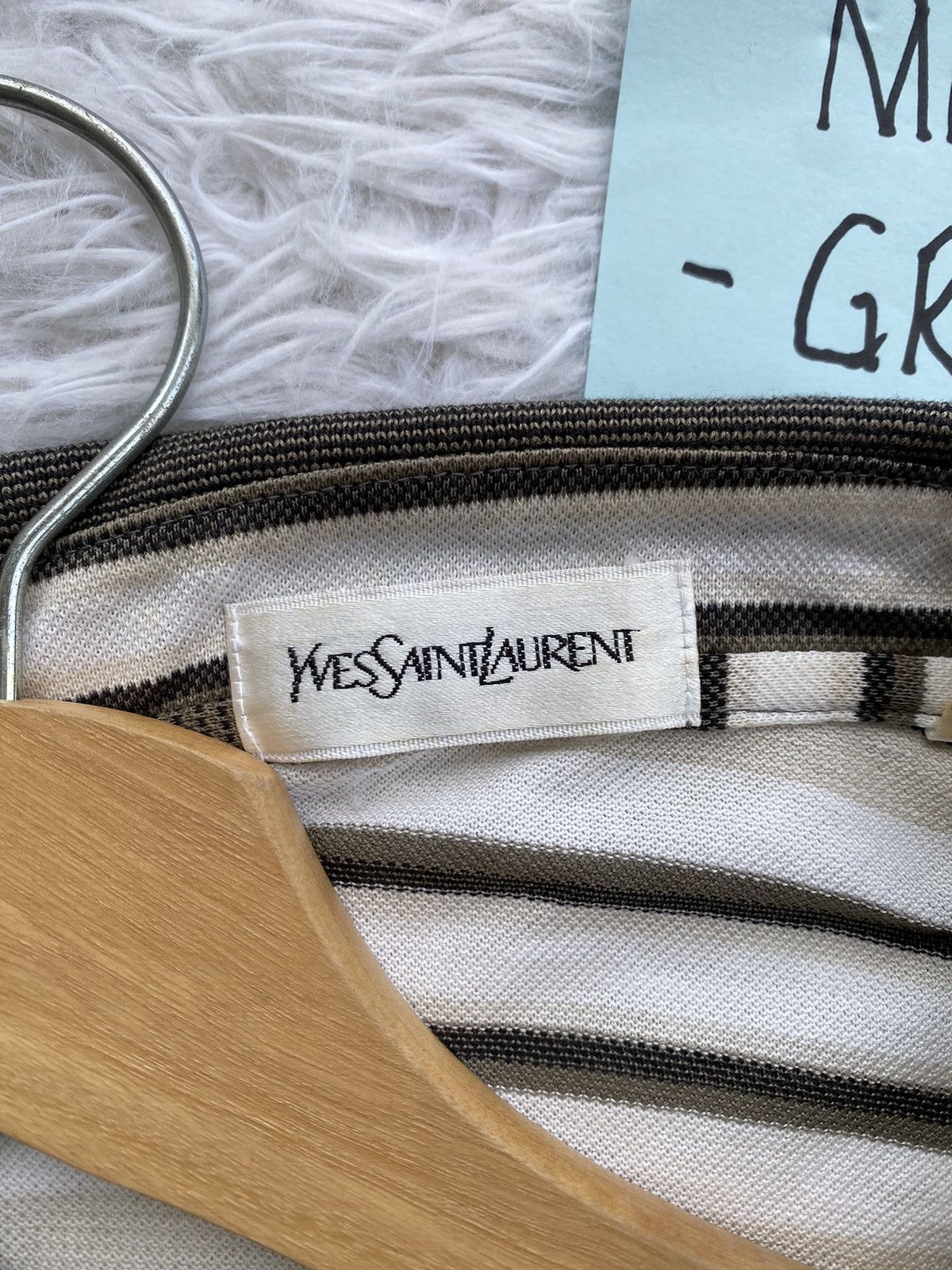 Yves Saint Laurent Rare Vintage YSL Yves Saint Laurent Small Spellout Shirt Size US M / EU 48-50 / 2 - 9 Thumbnail