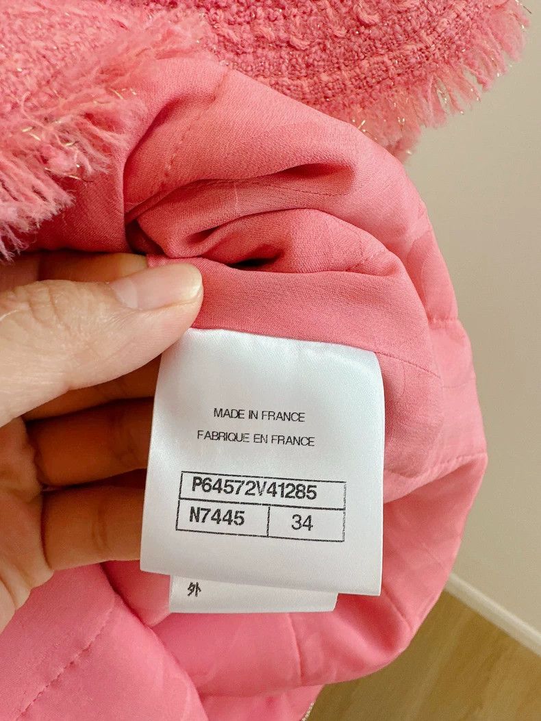 Chanel Chanel 20A watermelon red coat Size XXS / US 00 / IT 34 - 5 Thumbnail