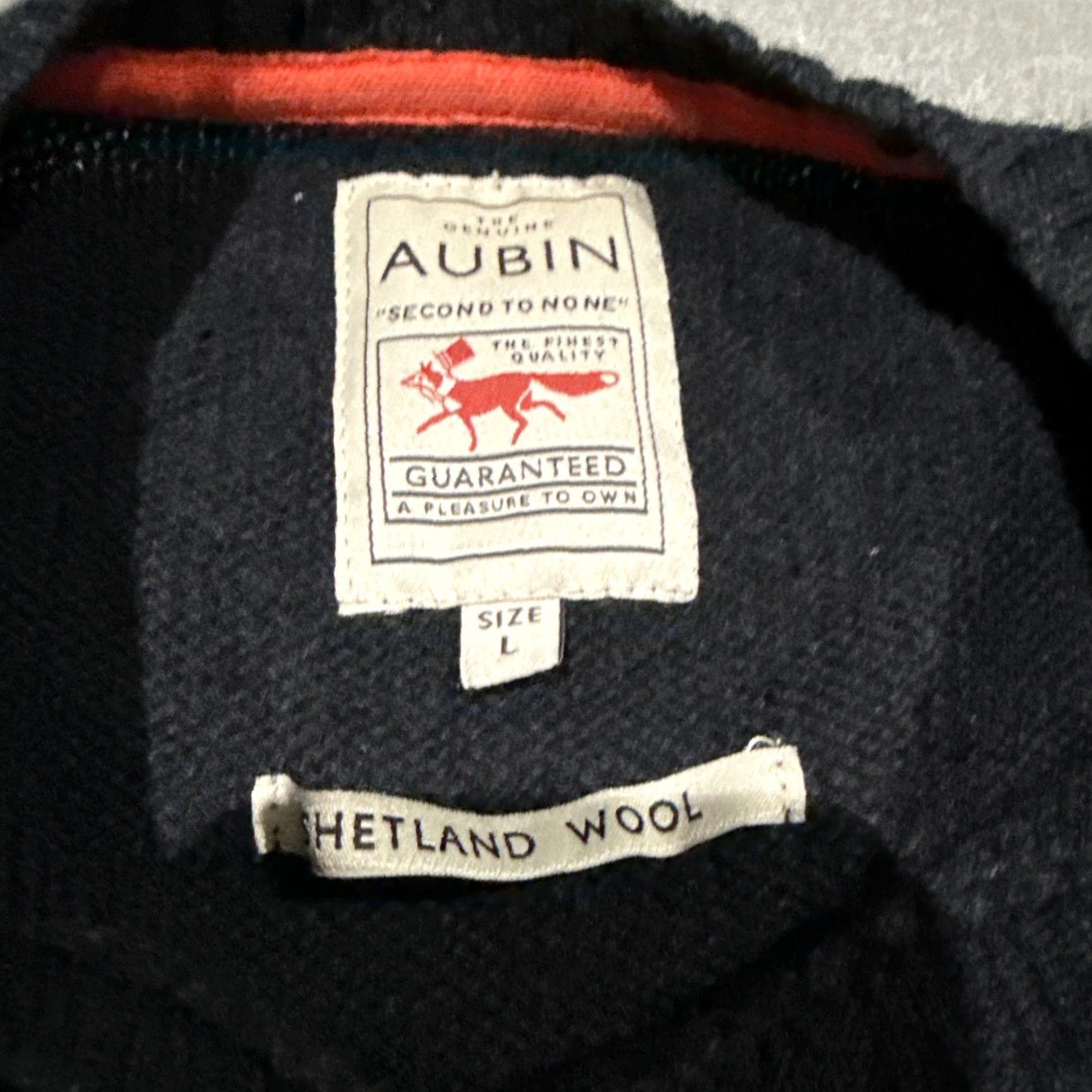 Vintage Aubin 100% Shetland Wool Sweater Mens Large Black Crewneck Jumper Size US L / EU 52-54 / 3 - 3 Thumbnail