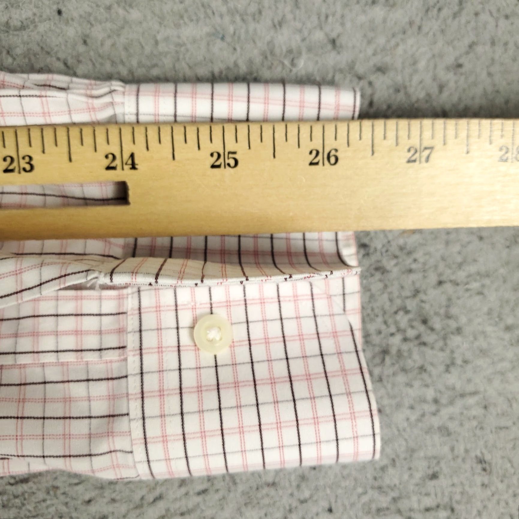 Brooks Brothers VINTAGE Brooks Brothers Shirt Mens 16.5 Red Plaid Dress Shirt Long Sleeve Regular Non-Iron Button Up" Size 42R - 7 Thumbnail