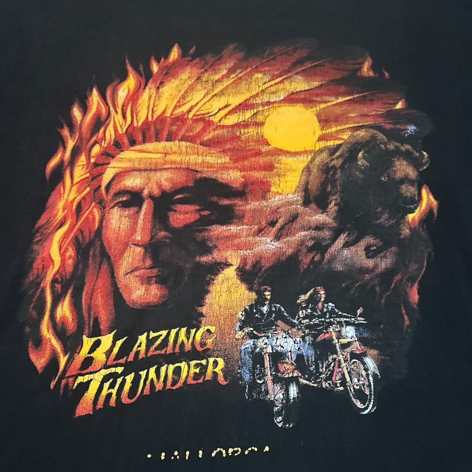 Vintage Blazing thunder biker shirt Size US XXL / EU 58 / 5 - 2 Thumbnail