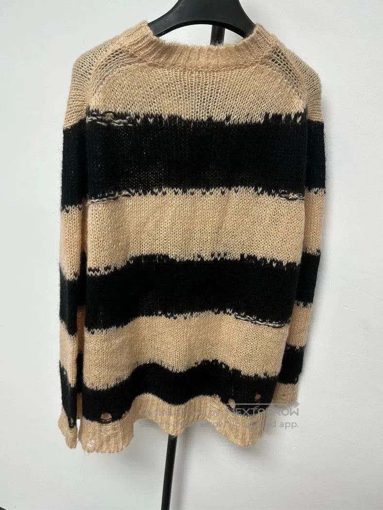 Acne Studios Acne Studios Distressed Striped Sweater. Size US XXS / EU 40 - 2 Thumbnail