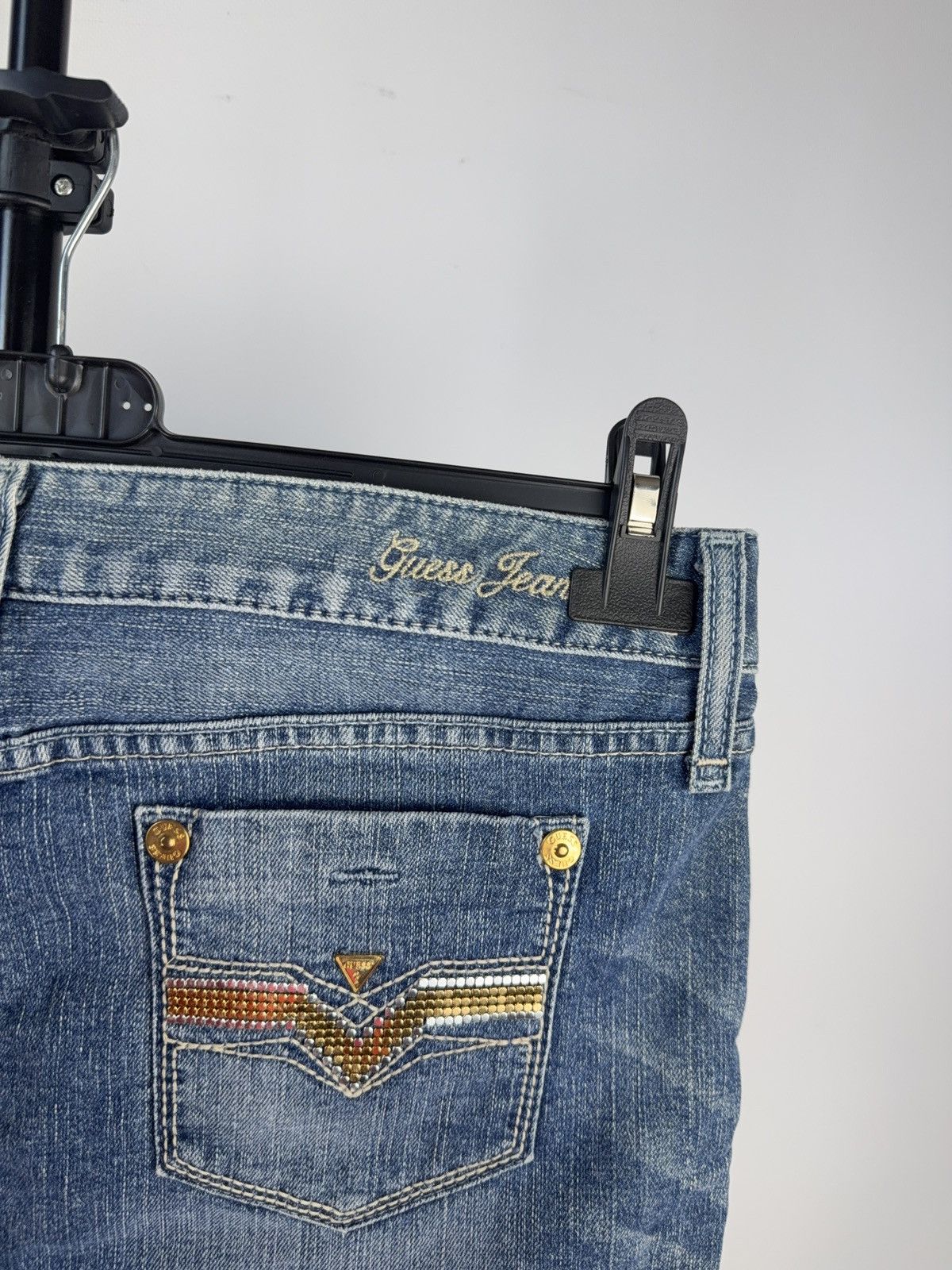 Guess × Japanese Brand Vintage 90s Y2K Guess Jeans Punk Rock Mini Skirt Size Size 29" - 5 Thumbnail