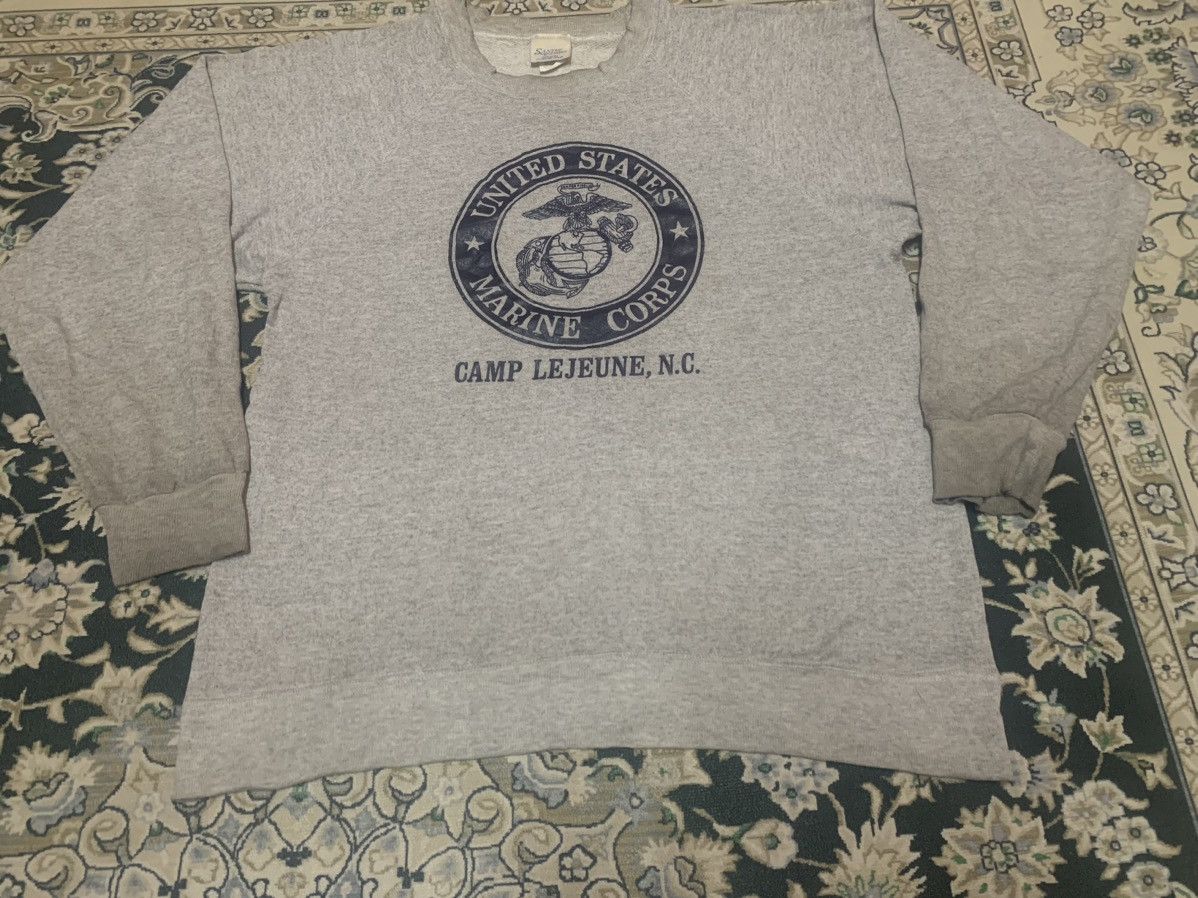 Vintage 70s USMC SWEATSHIRT BIG LOGO Size US L / EU 52-54 / 3 - 8 Thumbnail