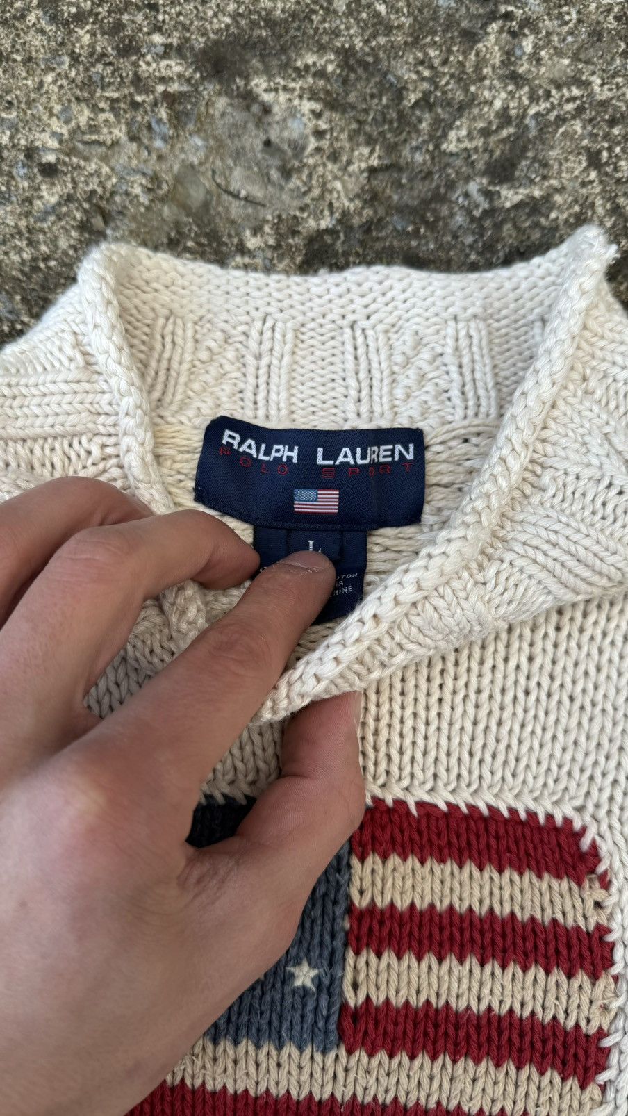 Polo Ralph Lauren Polo Ralph Lauren Knit American Flag Sweater Size US L / EU 52-54 / 3 - 3 Thumbnail