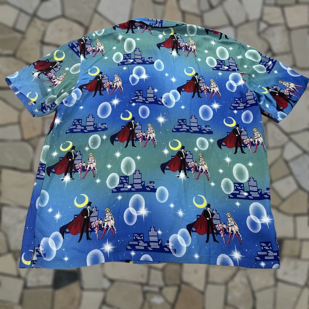 Vintage VINTAGE Sailor Moon Shirt Mens Medium Blue Button Up Short Sleeve BoxLunch Exclusive Size US M / EU 48-50 / 2 - 1 Thumbnail
