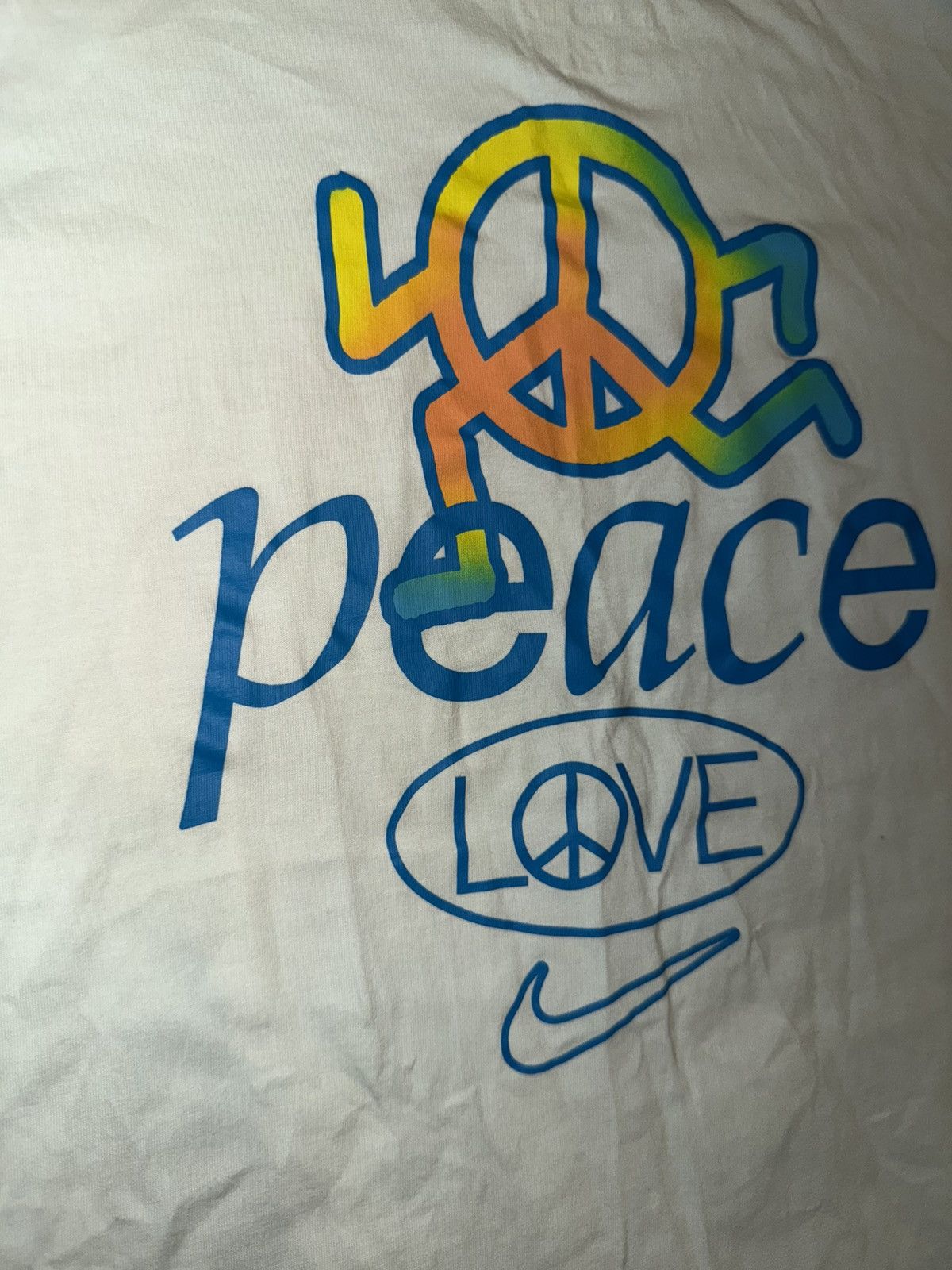 Nike The nike tee peace & love swoosh logo t-shirt blue small Size US S / EU 44-46 / 1 - 4 Thumbnail