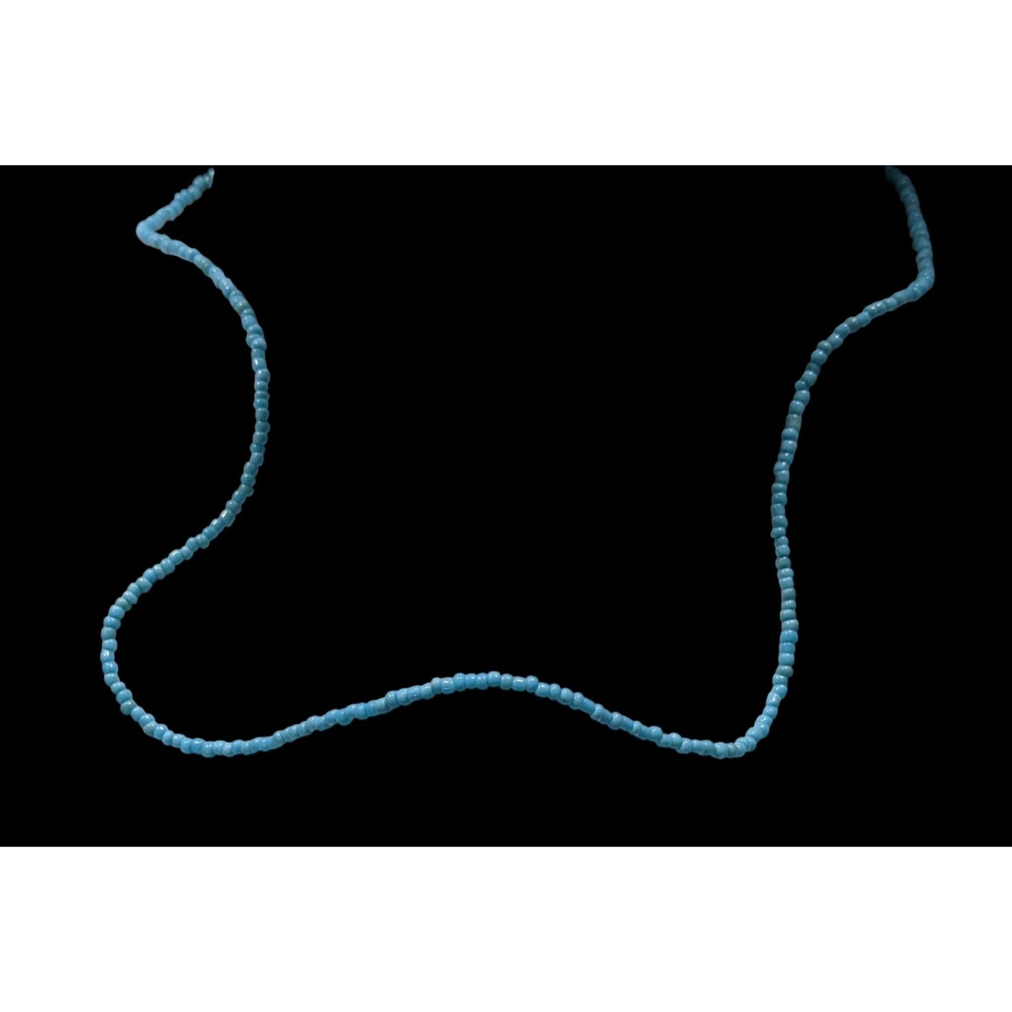 Handmade Handmade Light Blue Glass Seed Bead Necklace Size ONE SIZE - 4 Thumbnail