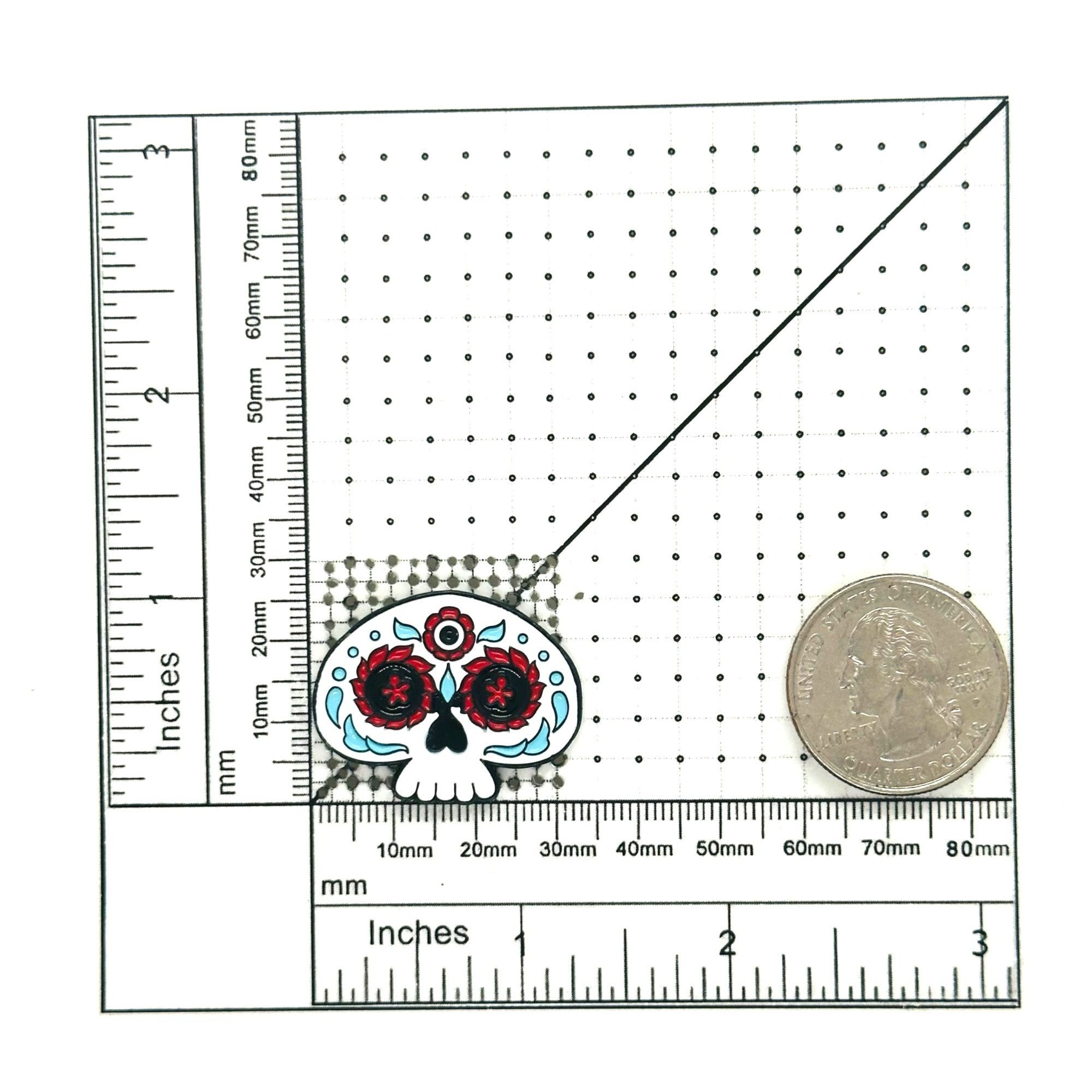 Other ⭐Sugar Skull Enamel Pin Calavera Broch Day Of The Dead Theme Size ONE SIZE - 5 Thumbnail