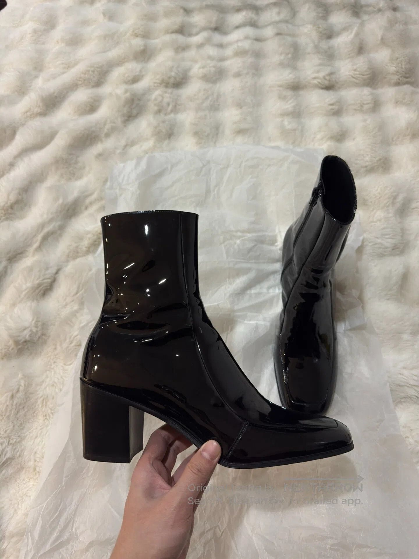 Saint Laurent Paris Saint Laurent Paris Patent Leather Boots| Size US 9 / EU 42 - 2 Thumbnail