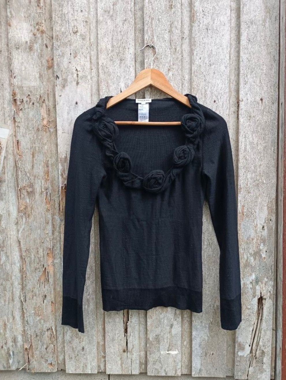 Sonia Rykiel Sonia Rykiel Paris V-Neck Decorated Wool Sweater Size L / US 10 / IT 46 - 1 Thumbnail