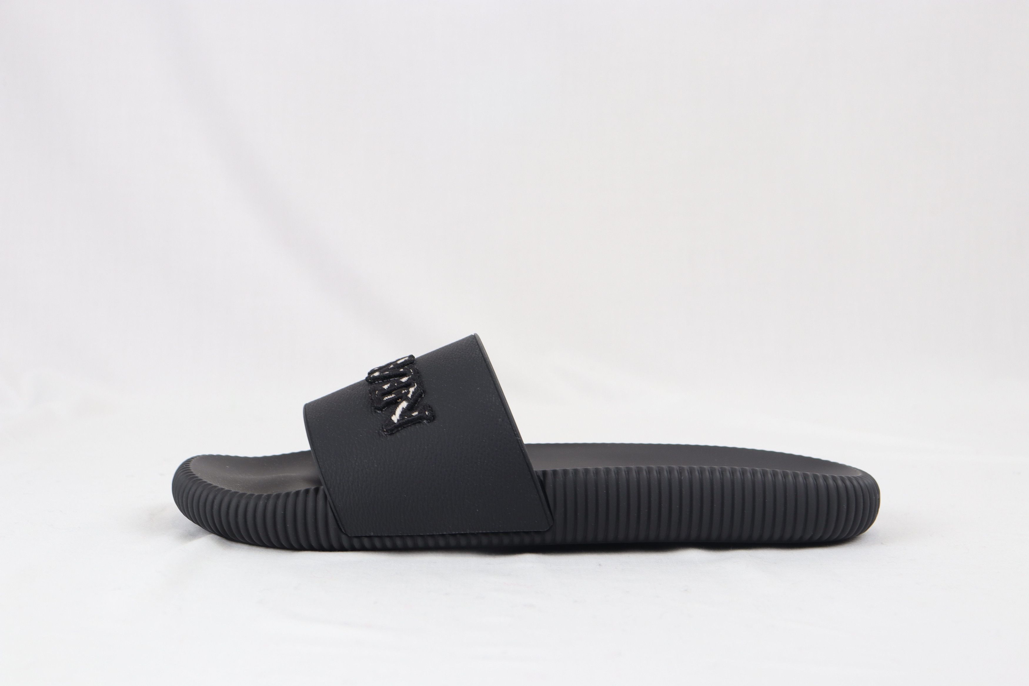 image of Lanvin O1Rshd11223 Arpege Logo Slides In Noir/black, Men's (Size 9)