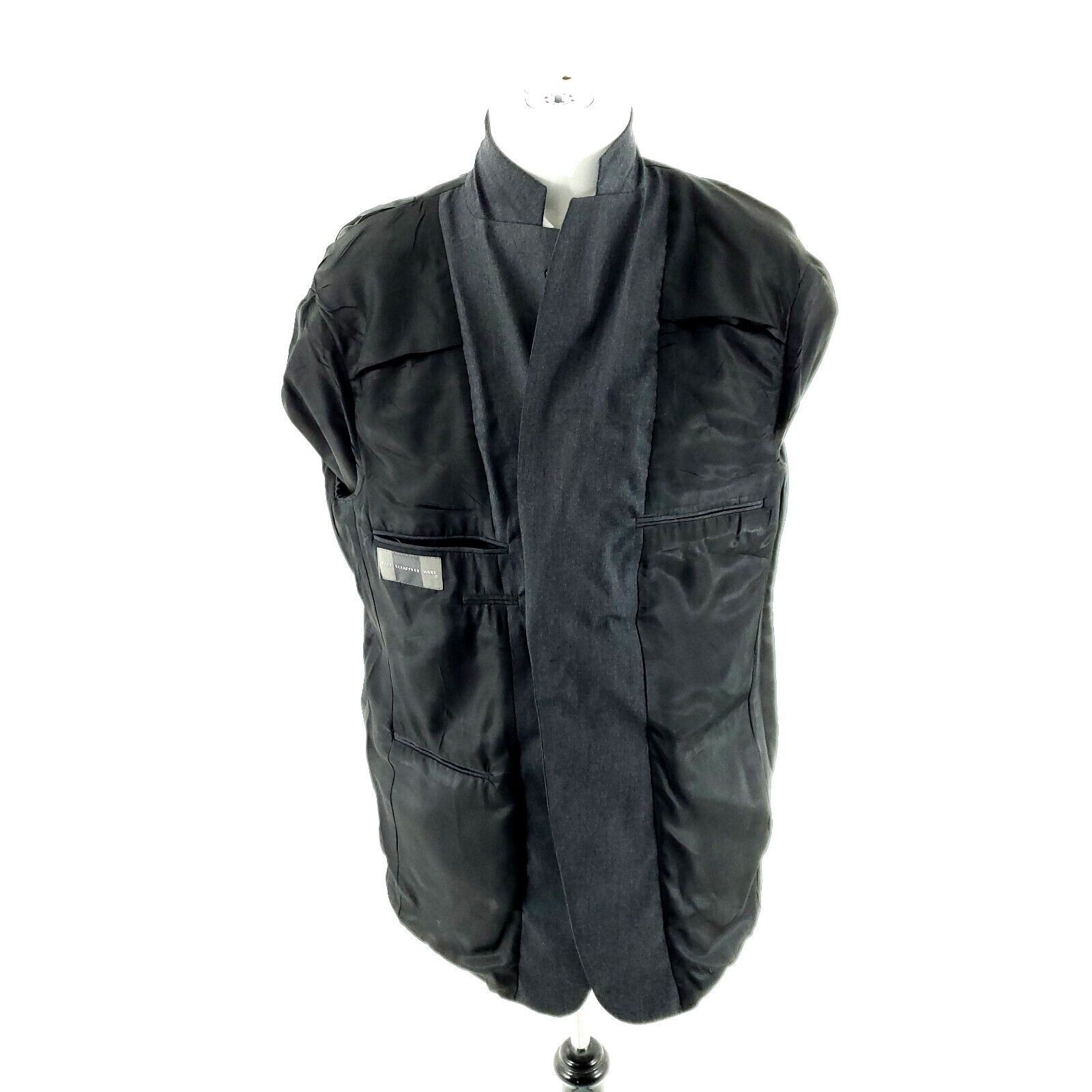 Hart Schaffner Marx Hart Schaffner Marx Wool 2 Button Blazer 40R Gray 40R Gray M Size 40R - 9 Thumbnail