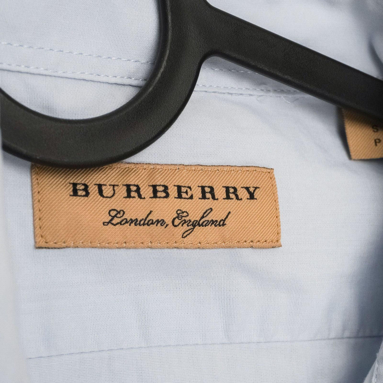 Burberry Equestrian Knight Embroidery Logo Light Blue Shirt