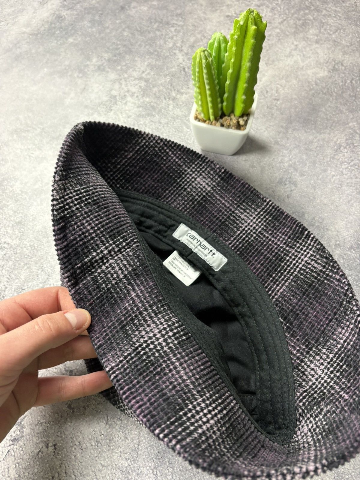 Carhartt CARHARTT Hype Big Logo PanamaHat Streetwear Velour Checkered Size ONE SIZE - 5 Thumbnail