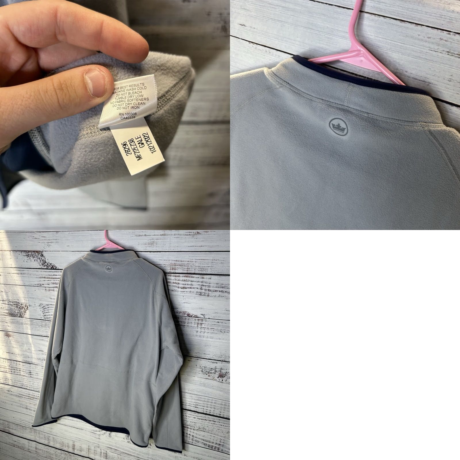 Peter Millar Peter Millar Lily Pad Thermal Flow Micro Fleece 1/2 Half-Zip Pullover Gray Large Mens Jacket Golf Size US L / EU 52-54 / 3 - 8 Thumbnail