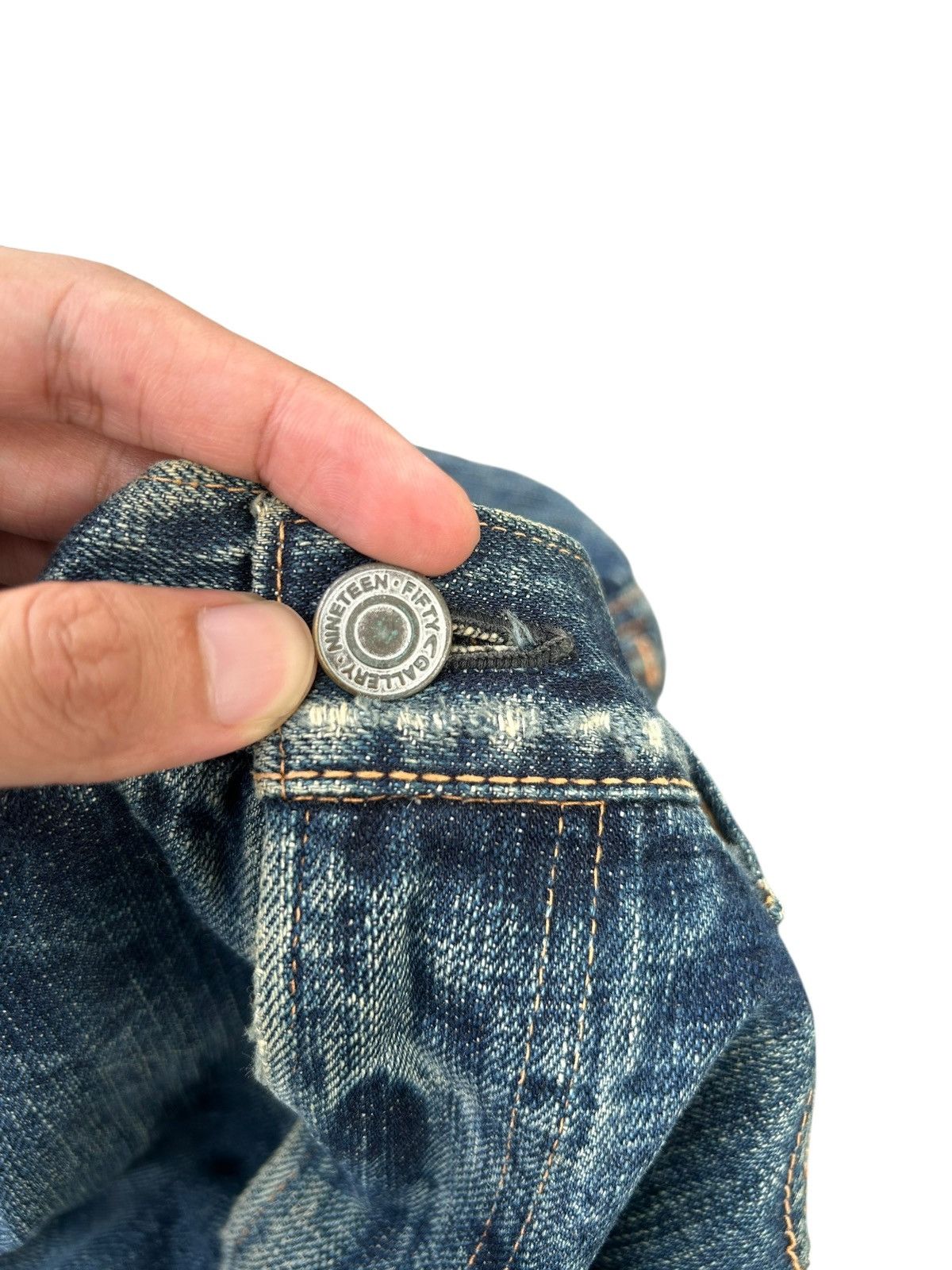 Kapital Vintage Japanese Brand Selvedge Distressed Repair Denim Jean Size US 33 - 6 Thumbnail