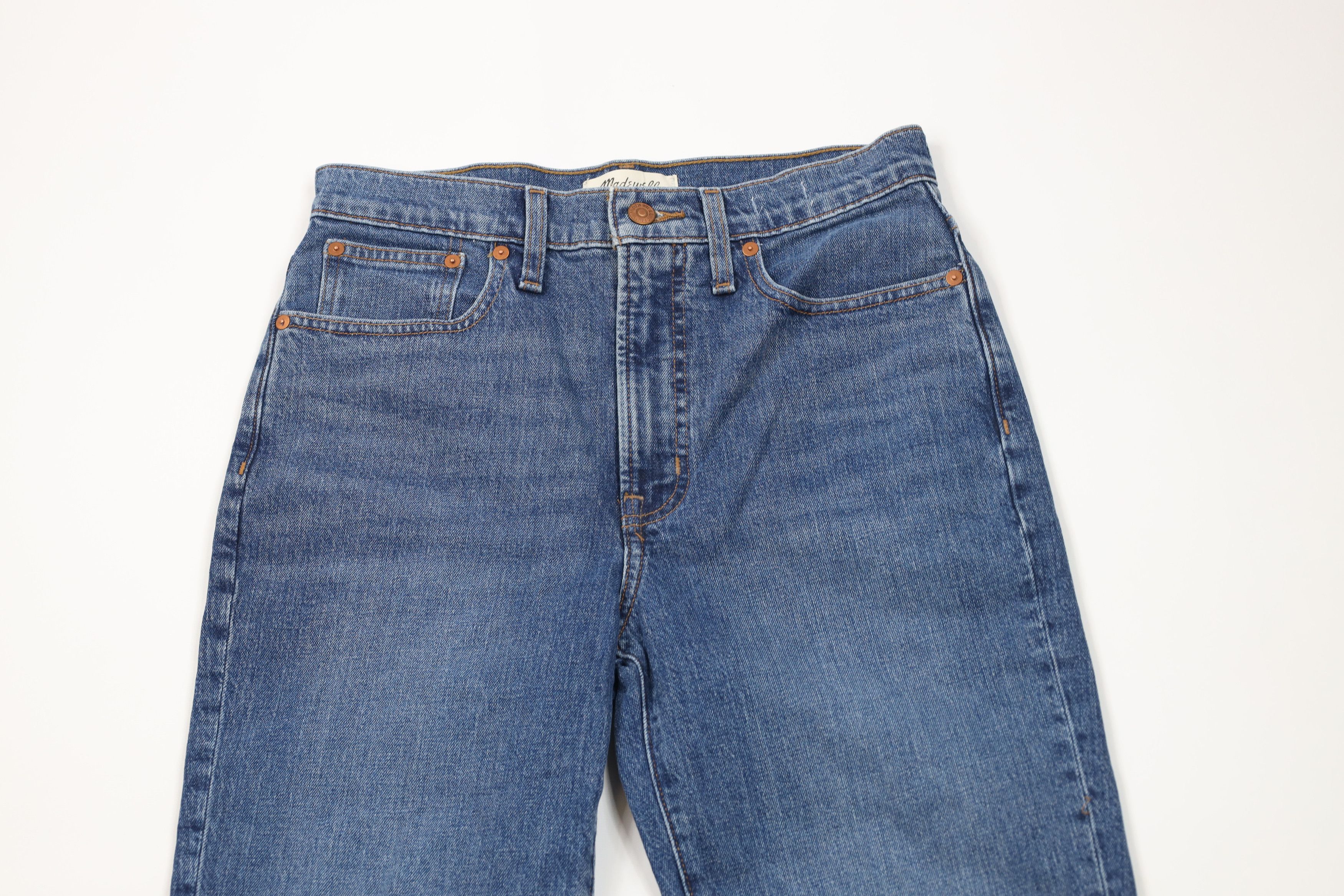 Madewell × Vintage Madewell 27 Tapered Leg Denim Trousers Jeans Blue Stretch Size 27" / US 4 / IT 40 - 2 Thumbnail