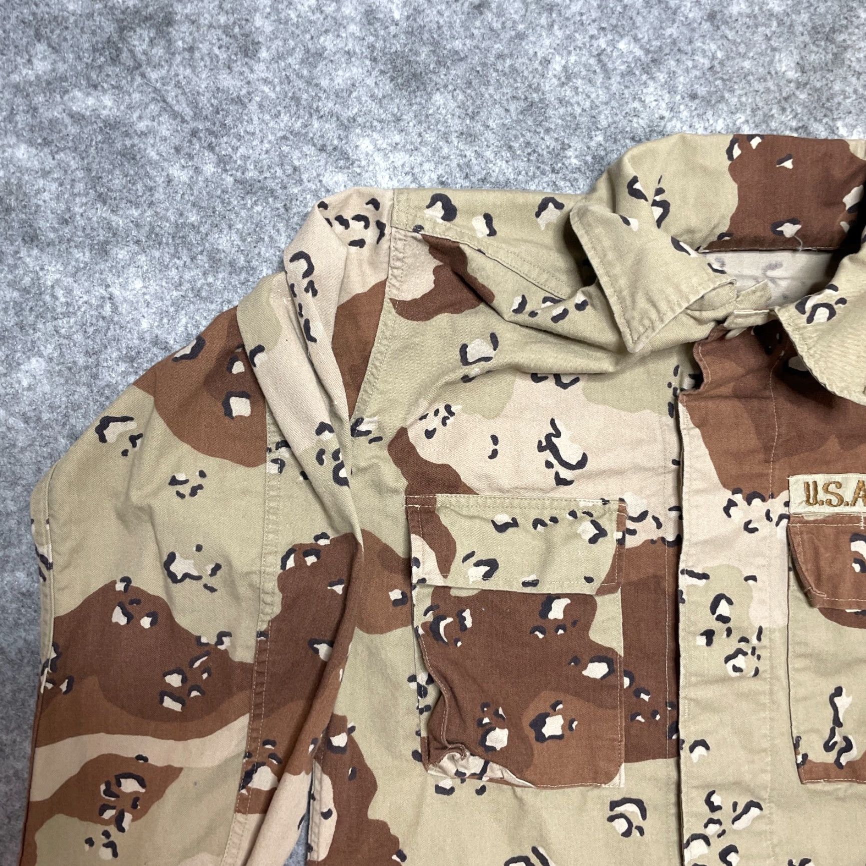 Vintage VINTAGE Army Coat Mens XS Camouflage Desert Brown Cotton Canvas 90s Military Jacket Size US XS / EU 42 / 0 - 5 Thumbnail