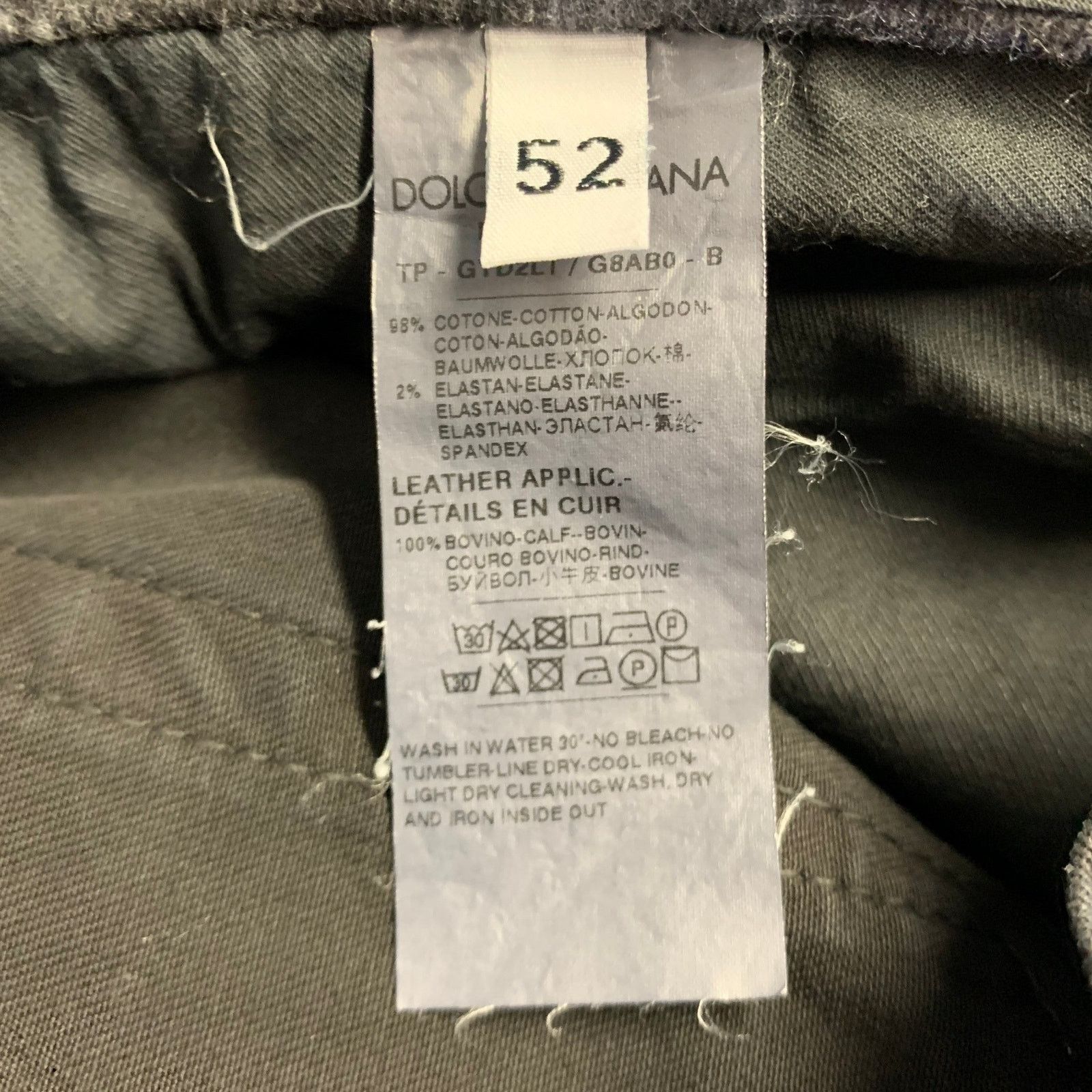 Dolce & Gabbana DOLCE & GABBANA Black Cotton Blend Jean Cut Casual Pants Size US 36 / EU 52 - 7 Thumbnail