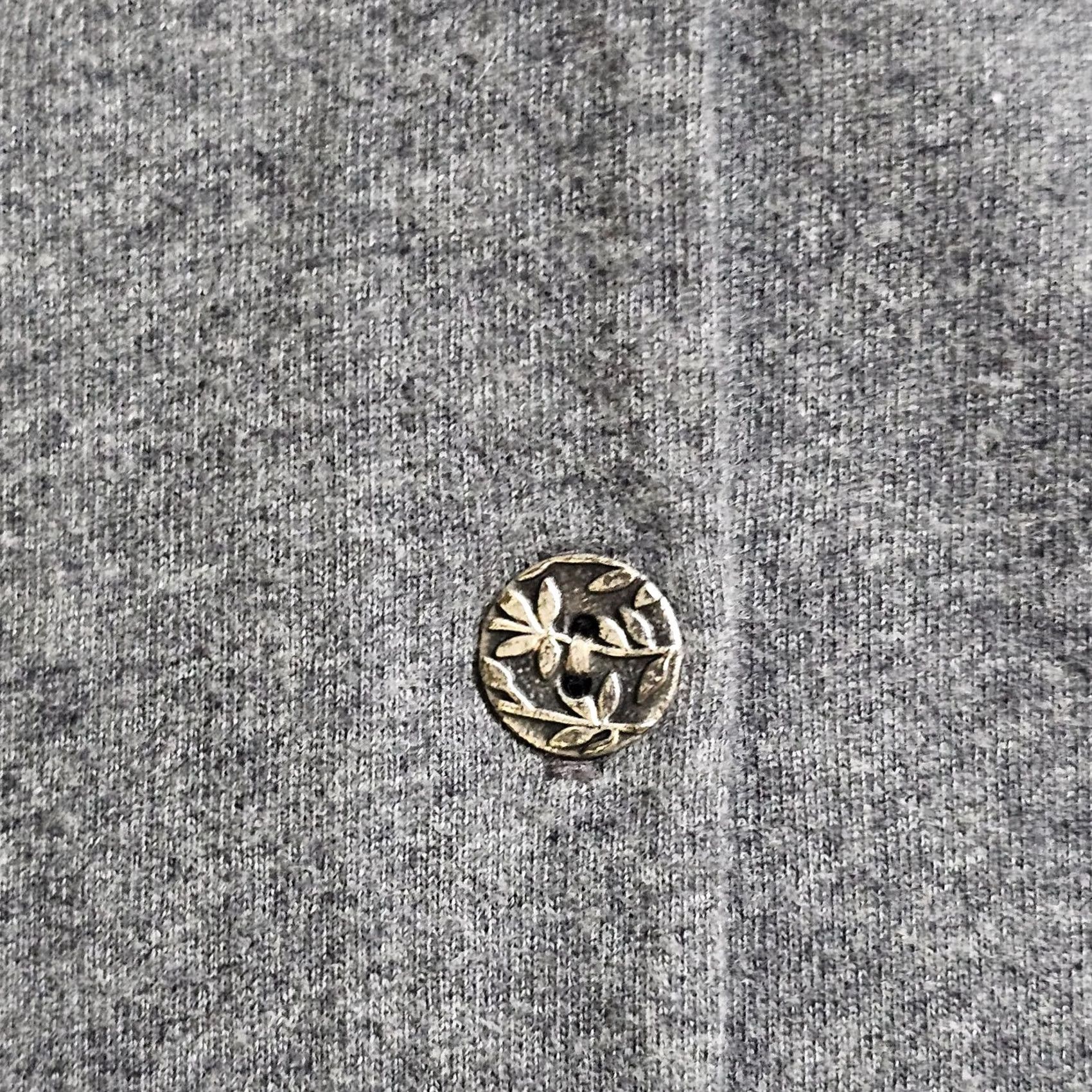 Vintage L.L. Bean Cardigan Top Womens Medium Gray Button V Neck Long Sleeve Casual Career Hoodie Shirt - wait Size M / US 6-8 / IT 42-44 - 4 Thumbnail