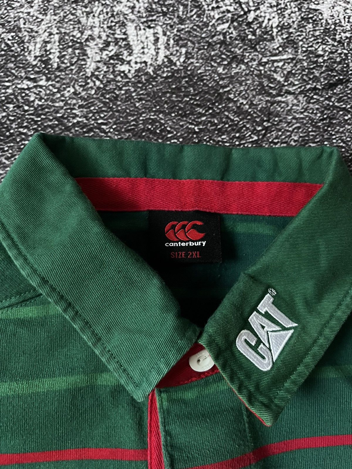 Canterbury of New Zealand Vintage Canterbury Leicester Tigers Caterpillar Rugby Polo Size US XXL / EU 58 / 5 - 5 Thumbnail