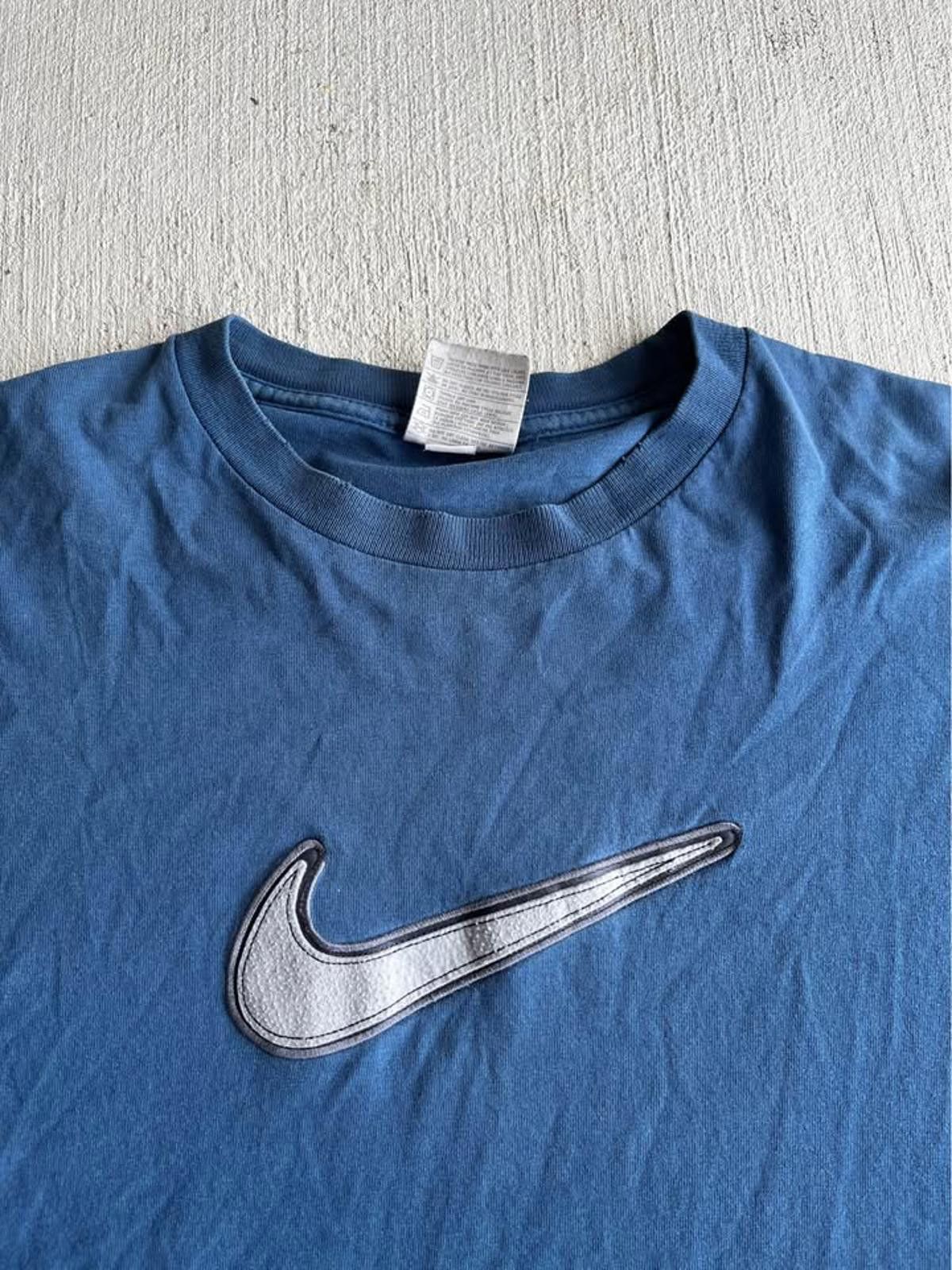 Nike Men’s Y2K Gray Tag Nike Swoosh Blue Long Sleeve Size XL Size ONE SIZE - 2 Thumbnail