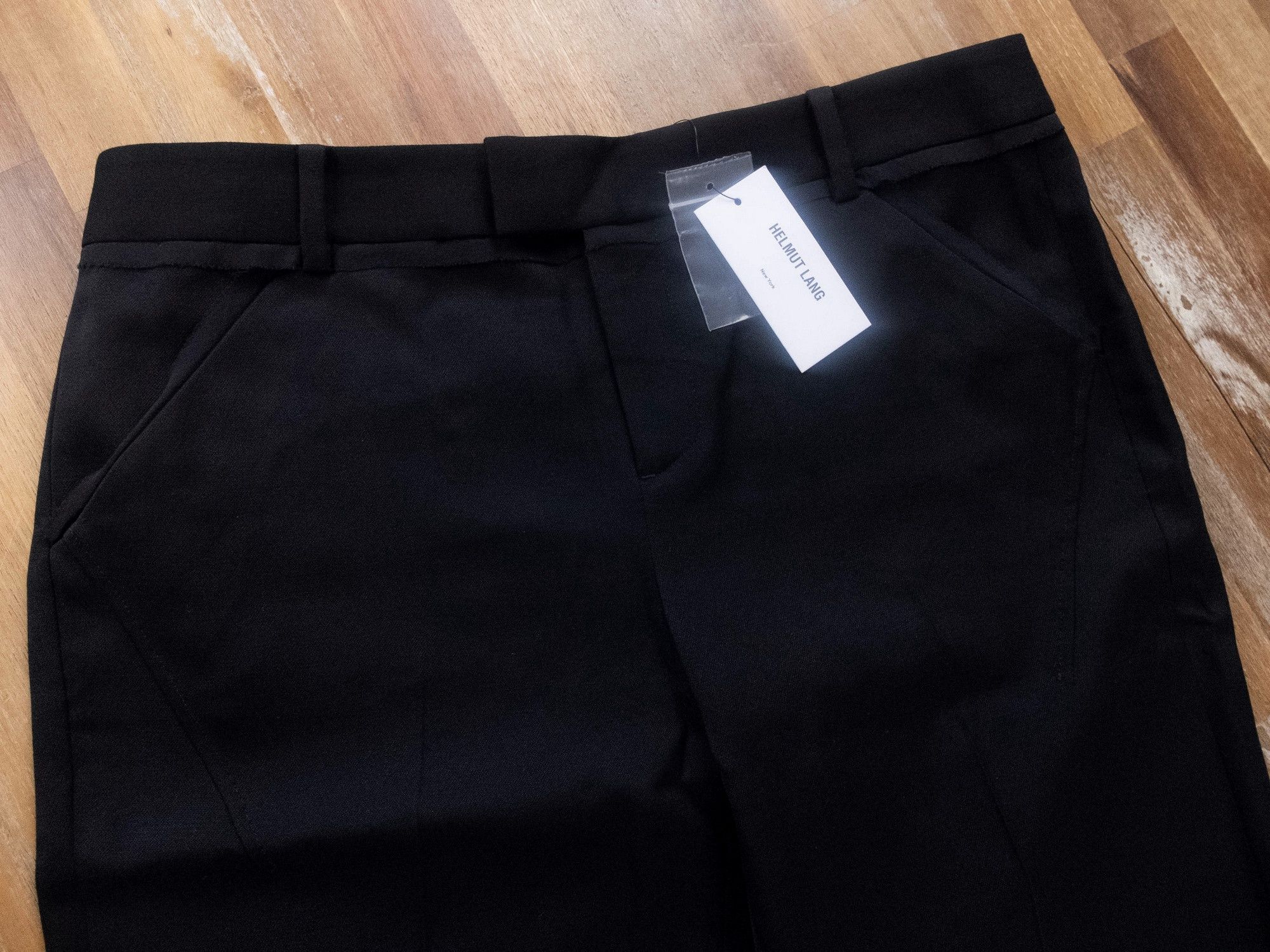 Helmut Lang HELMUT LANG black wool cropped pants trousers 4 Size 27" / US 4 / IT 40 - 6 Thumbnail