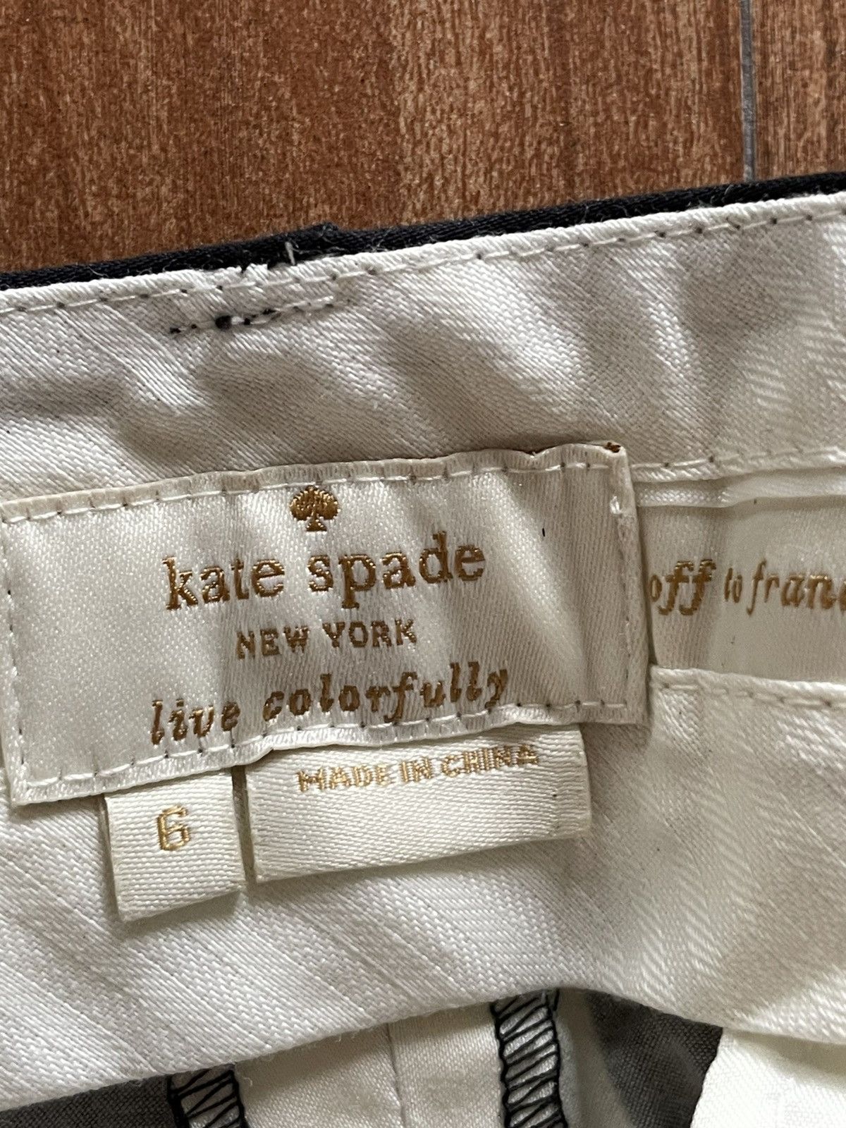 Kate Spade Black White Pants
