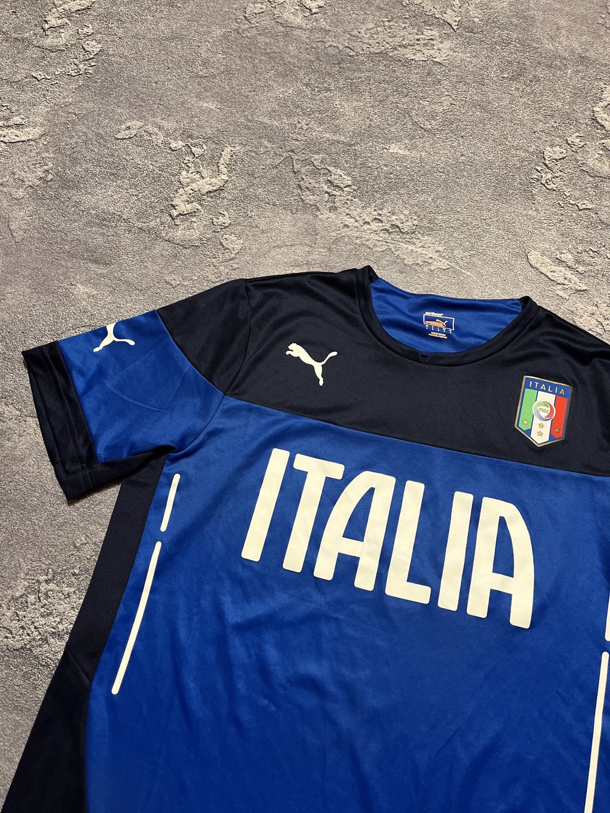 Neil Barrett × Puma × Vintage Puma Italy Vintage Neil Barrett Soccer Jersey Tee Size US L / EU 52-54 / 3 - 2 Thumbnail