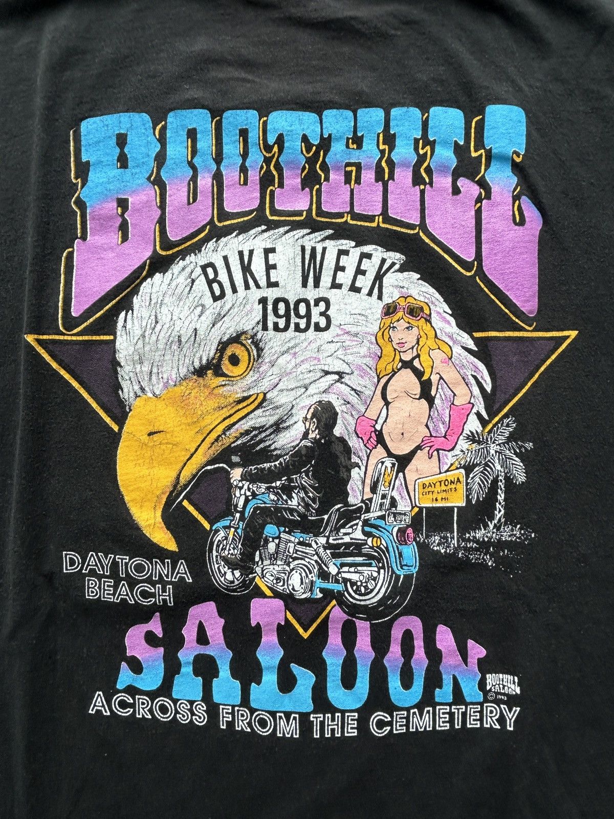 Vintage Vintage 90s Boothill Saloon Pin Up Girl Graphic Tee Size US L / EU 52-54 / 3 - 2 Thumbnail
