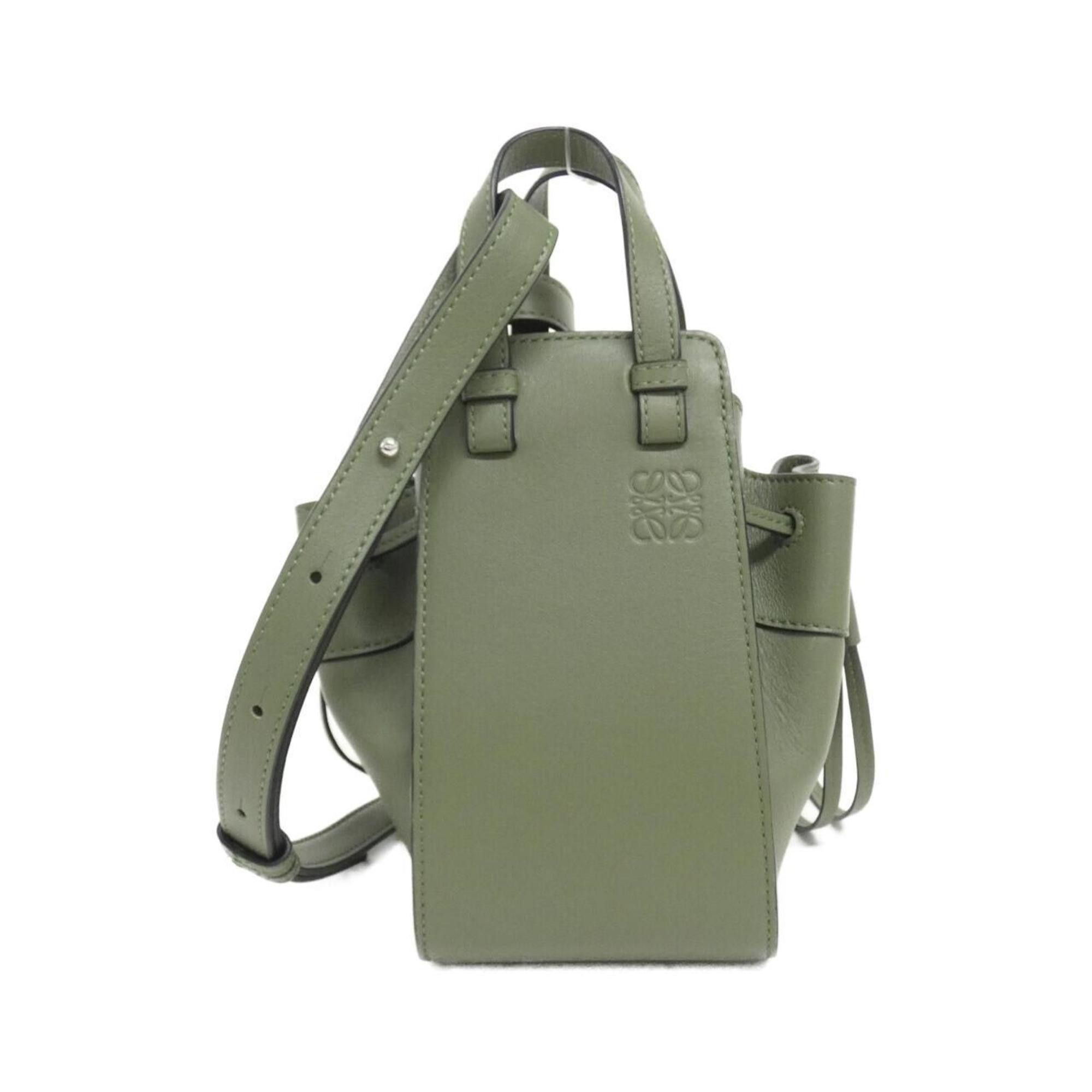 Loewe Hammock Drawstring Mini 314 30 V07 Shoulder Bag in Green, Women's