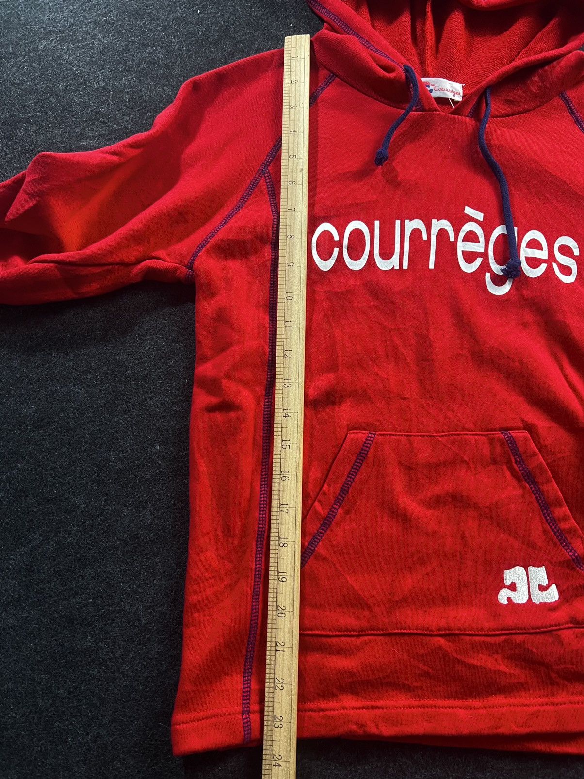 Courreges Courreges Red Hoodie Good Condition Size US S / EU 44-46 / 1 - 5 Thumbnail