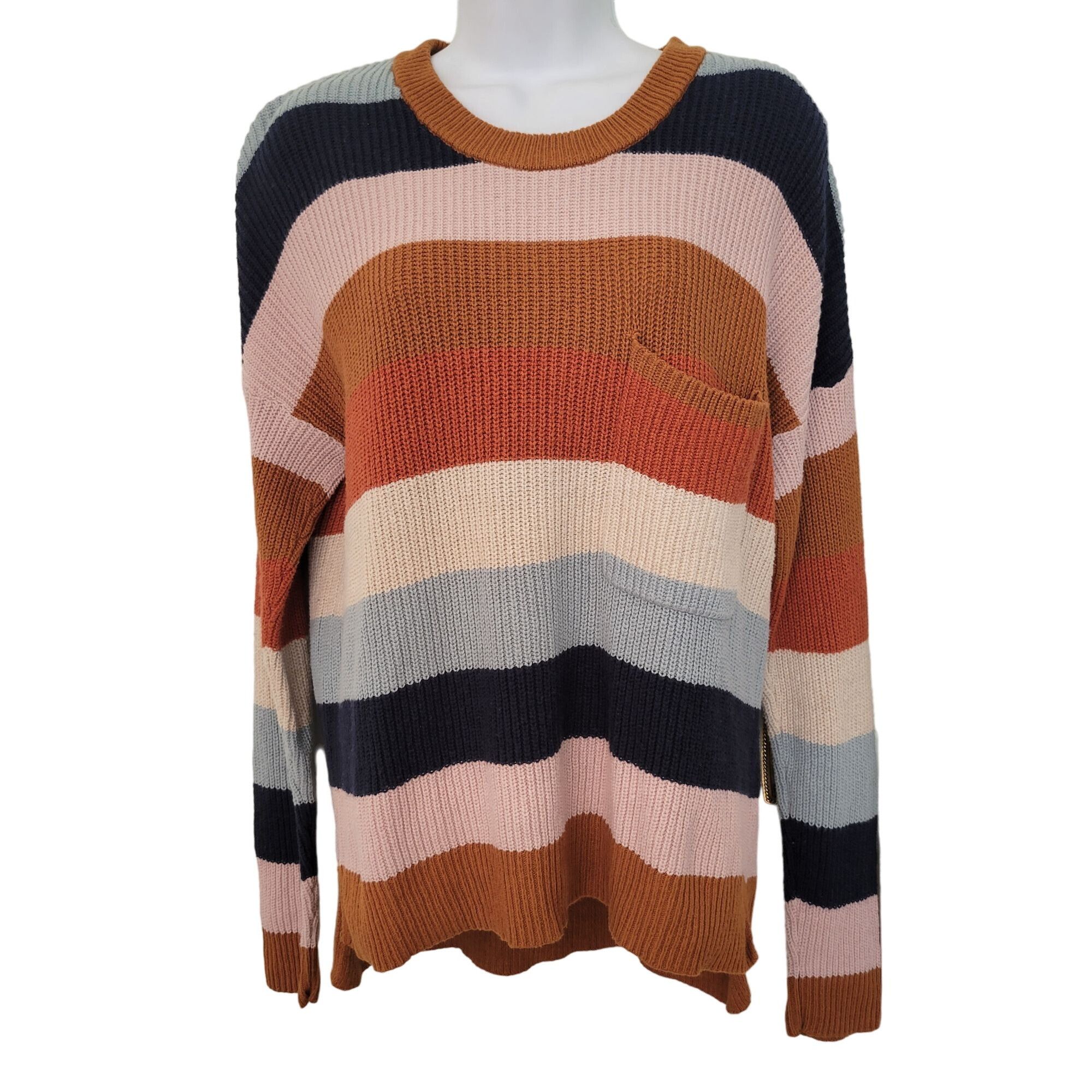 Madewell Madewell Striped Knit Sweater S Fall Autumn Layering Preppy Size S / US 4 / IT 40 - 2 Thumbnail