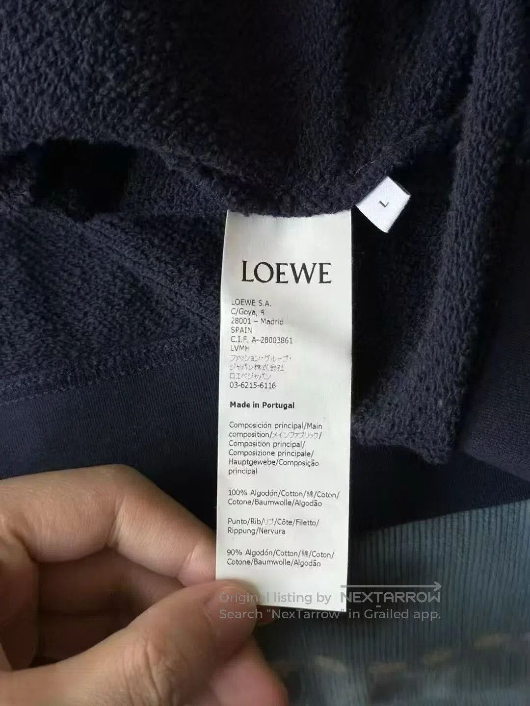 Loewe Loewe Embroidered Logo Hoodie. Size US L / EU 52-54 / 3 - 3 Thumbnail