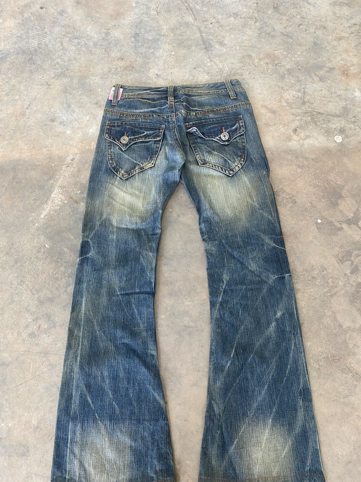 Hysteric Glamour × Japanese Brand × Le Grande Bleu (L.G.B.) Flare ☠️ Remix Wash Jeans punk Grunge LGB Rare Japan Size US 30 / EU 46 - 12 Thumbnail