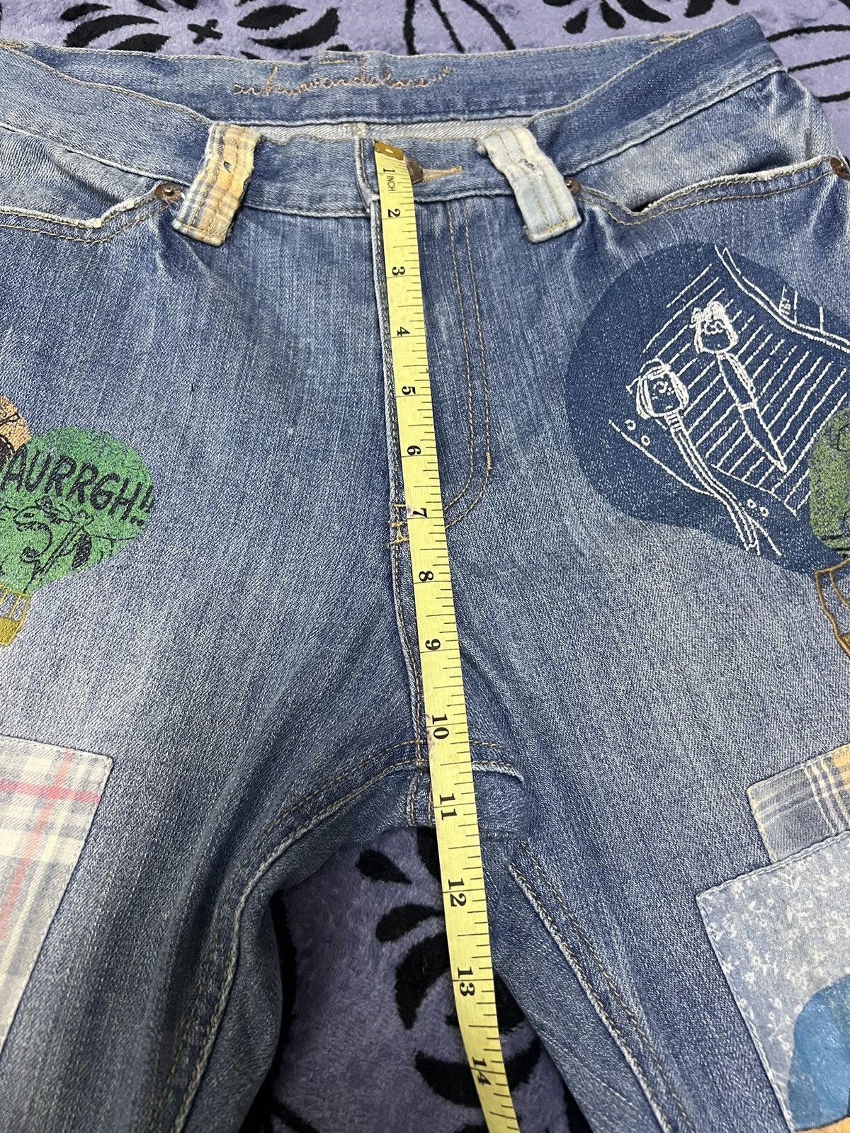 Peanuts × Vintage Peanuts Patchwork Jeans Size 30" / US 8 / IT 44 - 24 Thumbnail
