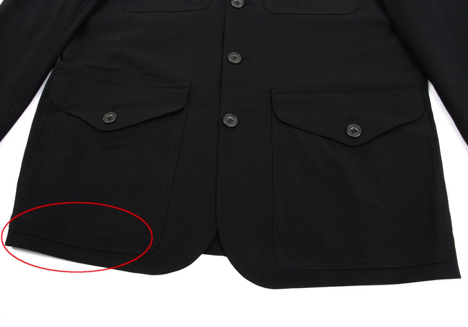 Jean Paul Gaultier Wool Flap Pocket 4-Button Jacket in Black Size 48 Size US M / EU 48-50 / 2 - 11 Thumbnail