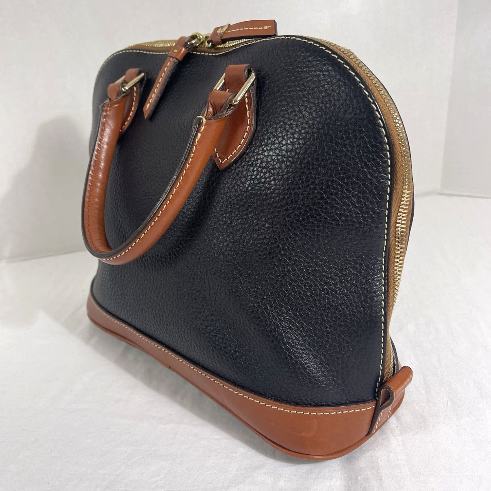 Dooney & Bourke Dooney & Bourke Pebble Leather Zip Satchel Black Bag Medium Women Sport Pettie? Size M / US 6-8 / IT 42-44 - 4 Thumbnail
