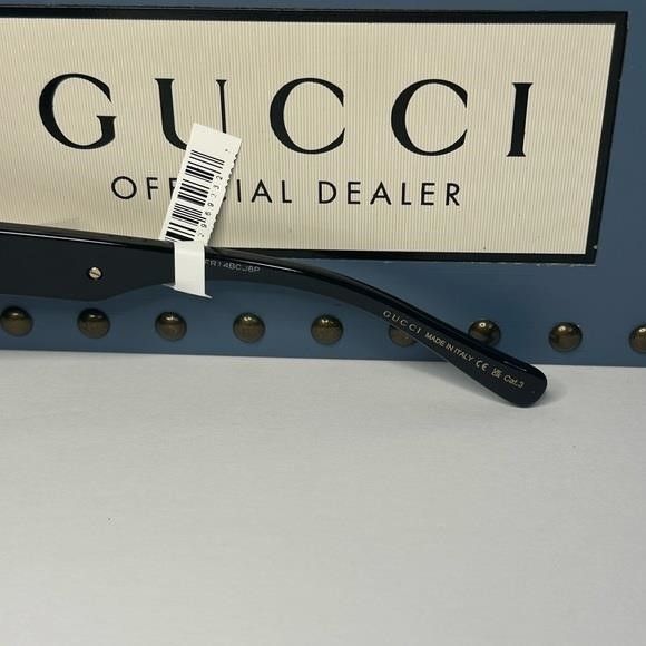 Gucci New - Authentic Gucci Sunglasses Men's GG0979S 001 Black/Gr Size ONE SIZE - 3 Thumbnail